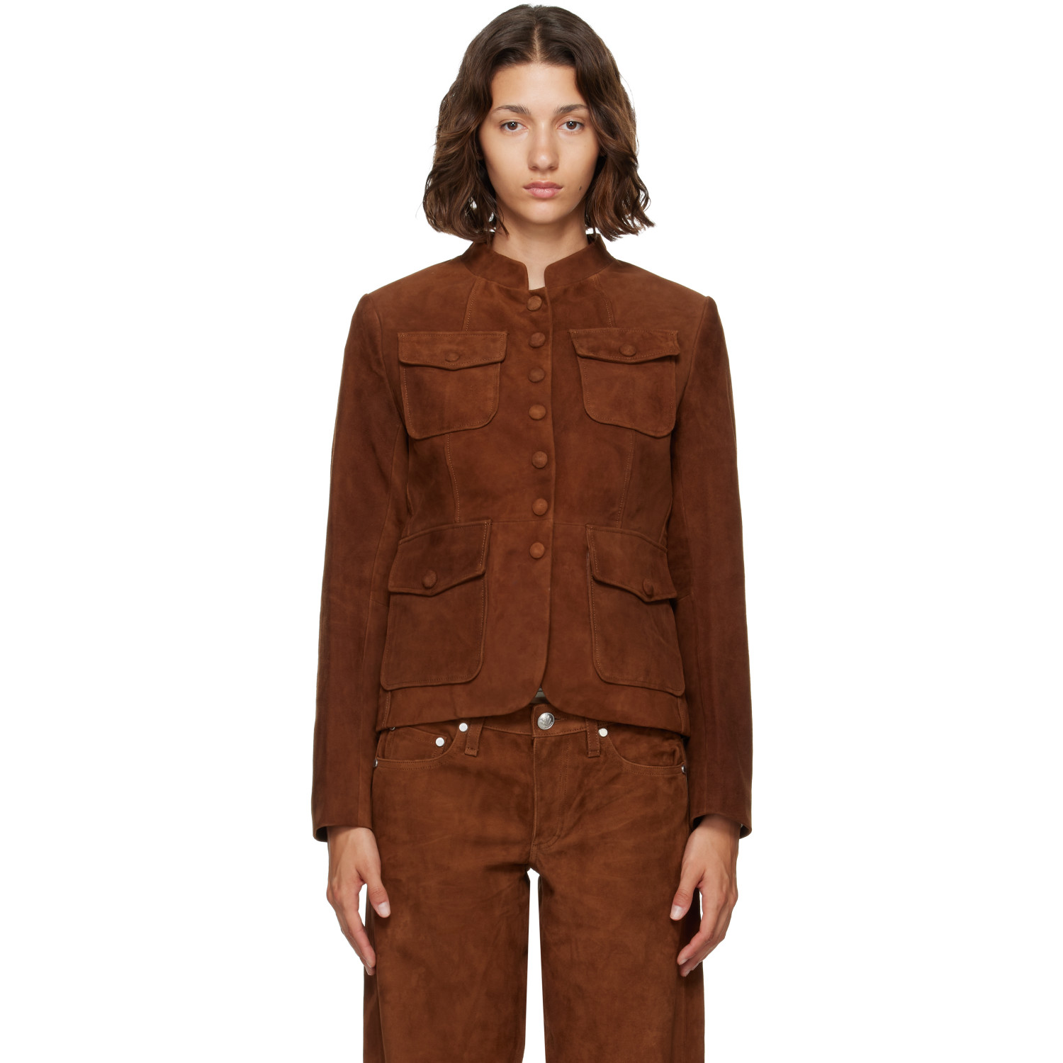 rag & bone Brown Mercer Suede Jacket