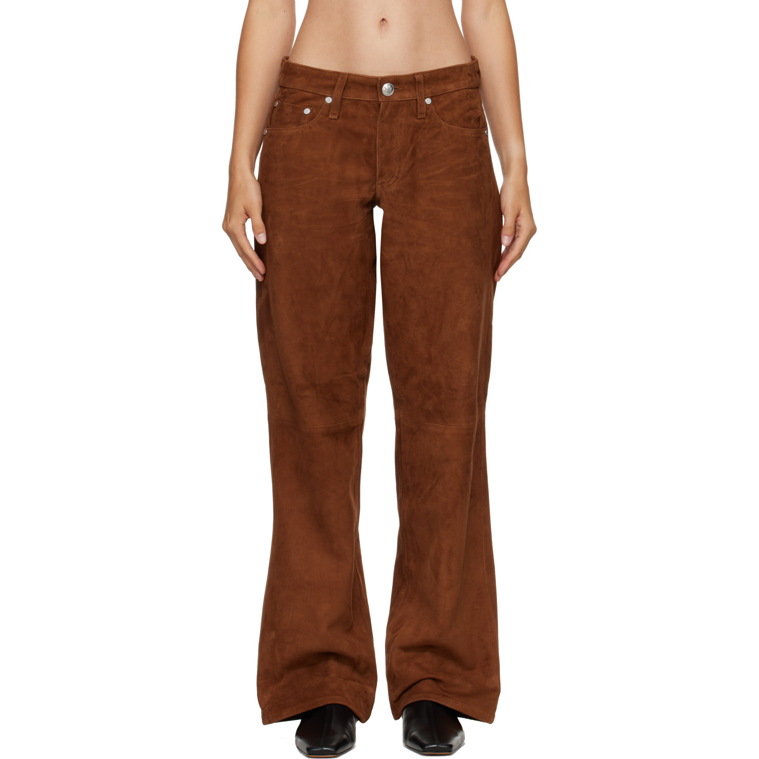 rag & bone Brown Cam Suede Pants