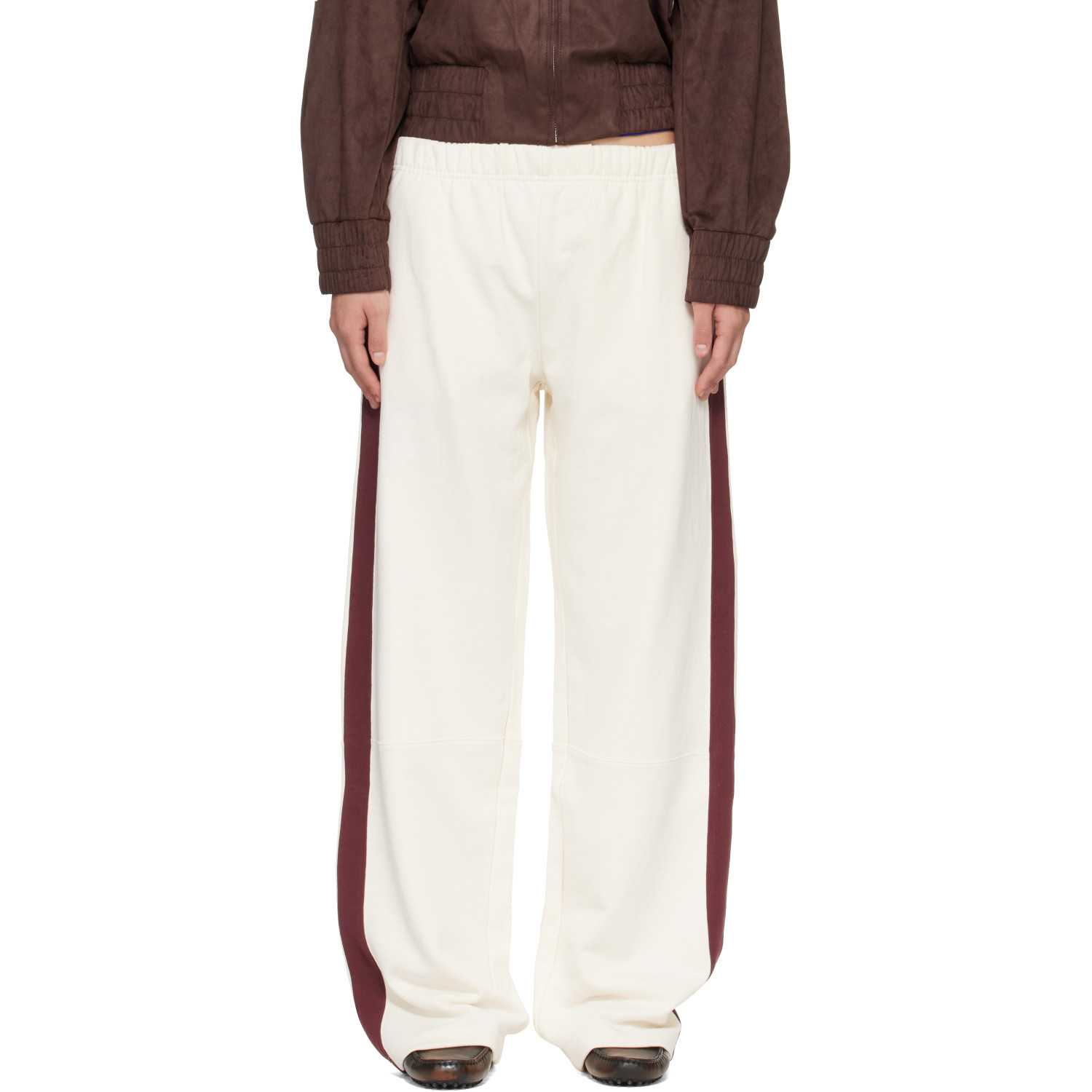 Rag & Bone Off-white Everyday Terry Track Pants In Dkredmt