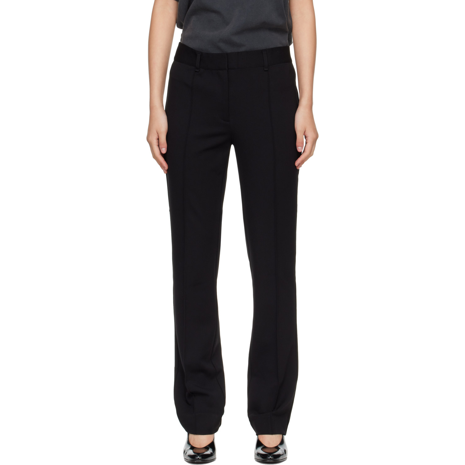 Rag & Bone Black Sutton Ponte Cigarette Trousers