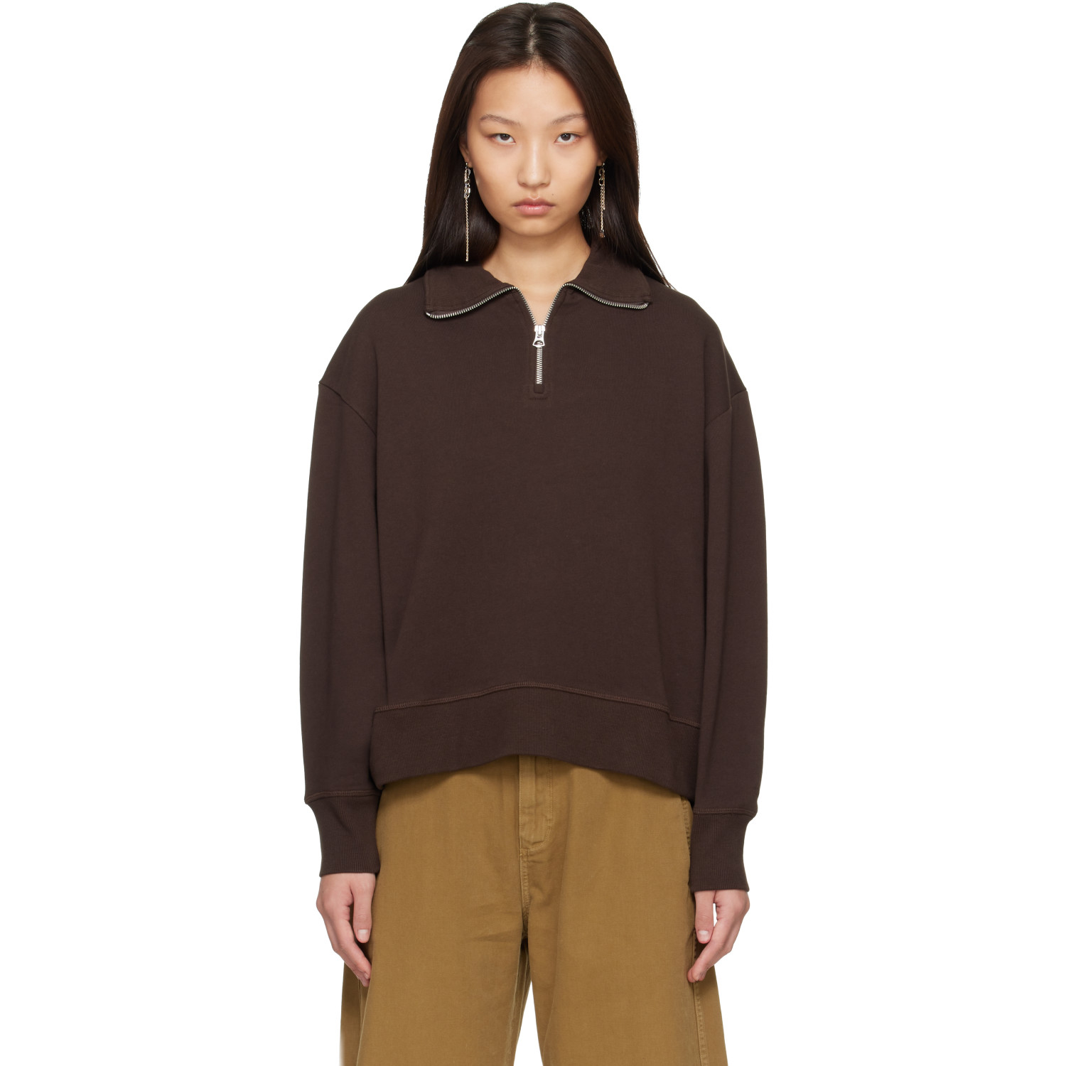 Rag & Bone Brown Everyday Terry Sweatshirt In Esprso