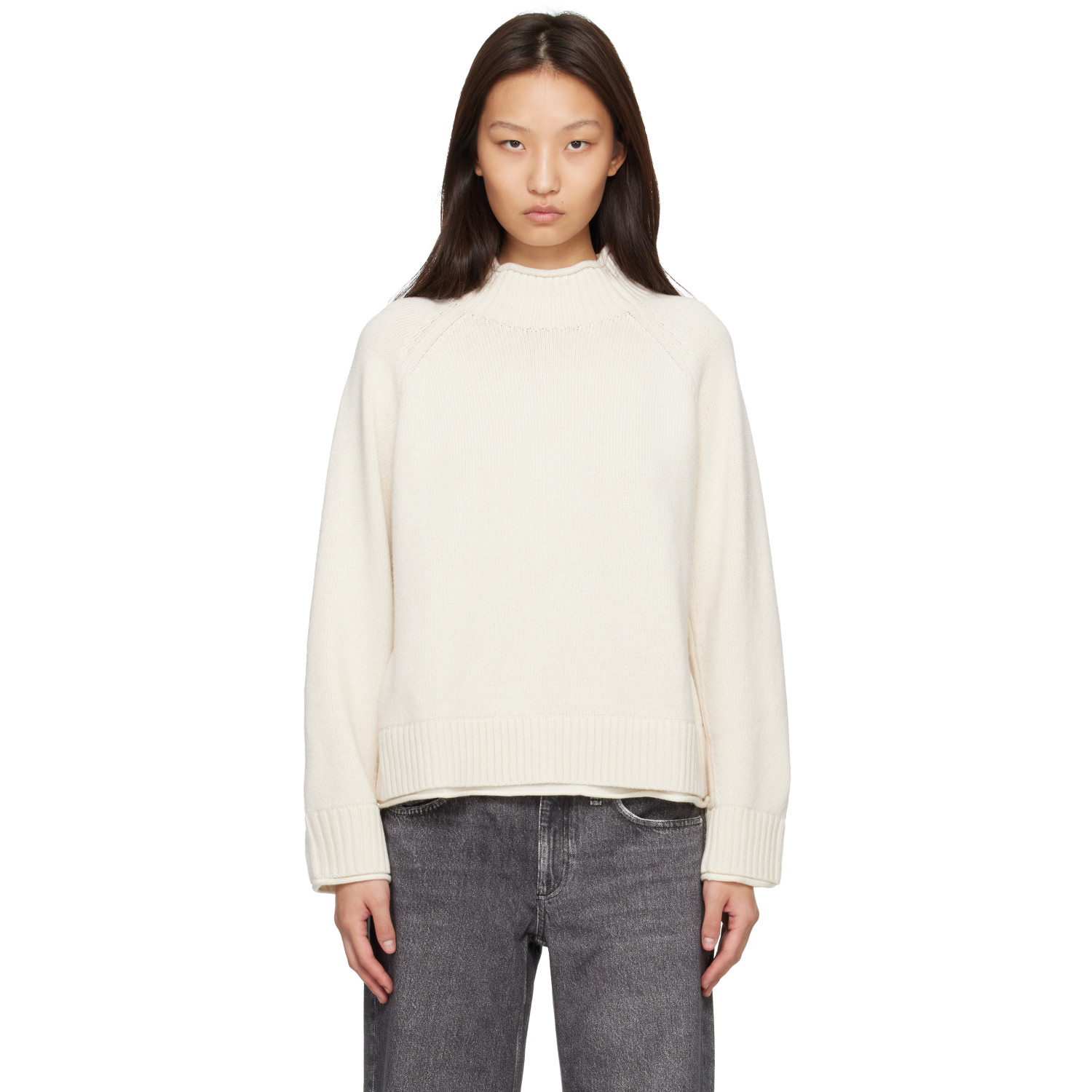 rag & bone Off-White Hazel Roll Neck Sweater