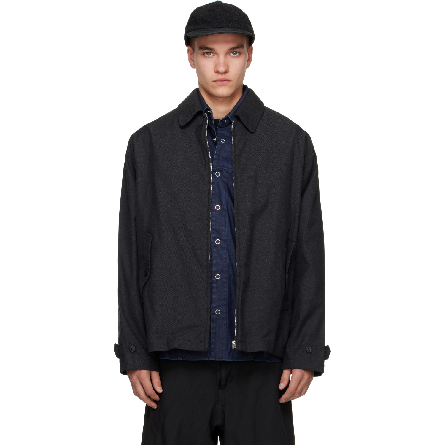 Comme des Garçons Homme Gray Cotton Wool Serge Jacket