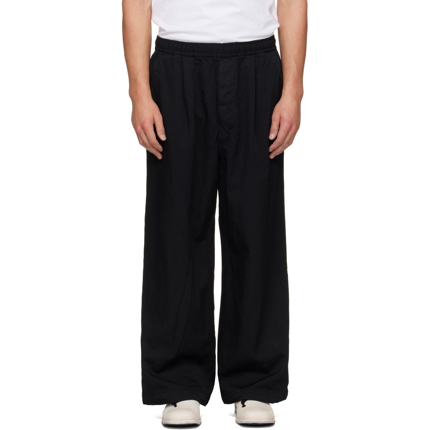 Comme des Garçons Homme Black Polyester Serge Trousers