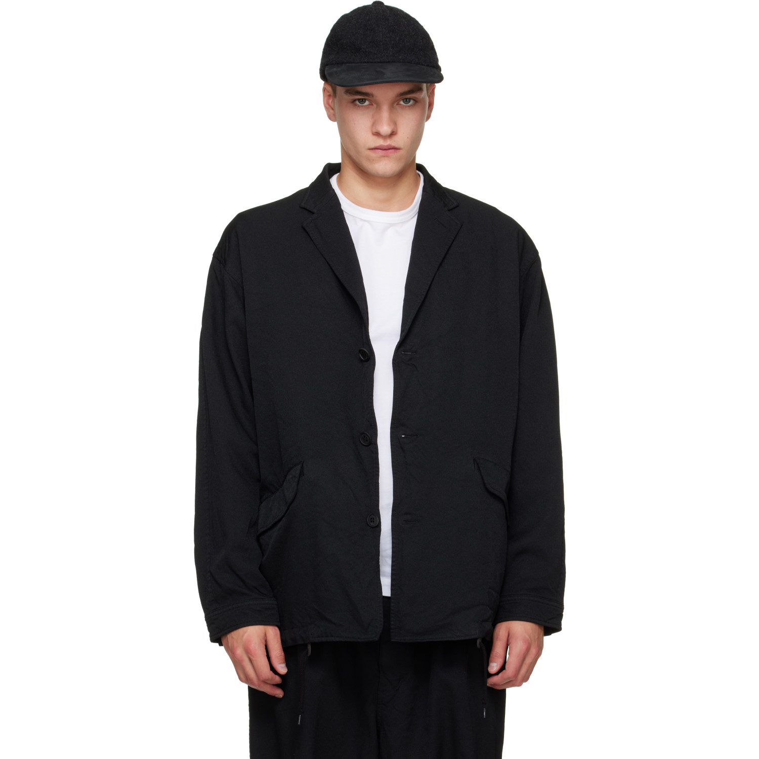 Comme des Garçons Homme Black Polyester Serge Blazer