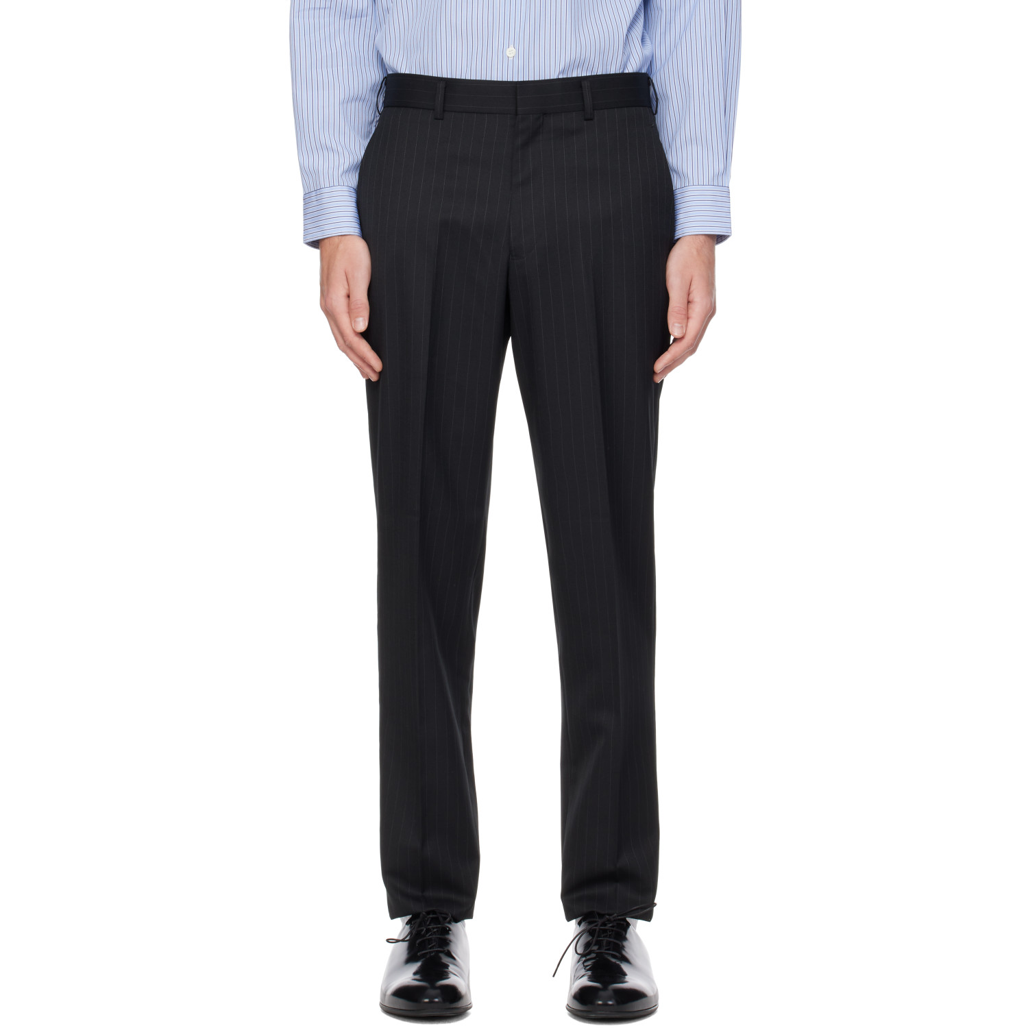 Comme des Garçons Homme Deux Black Pinstripe Trousers