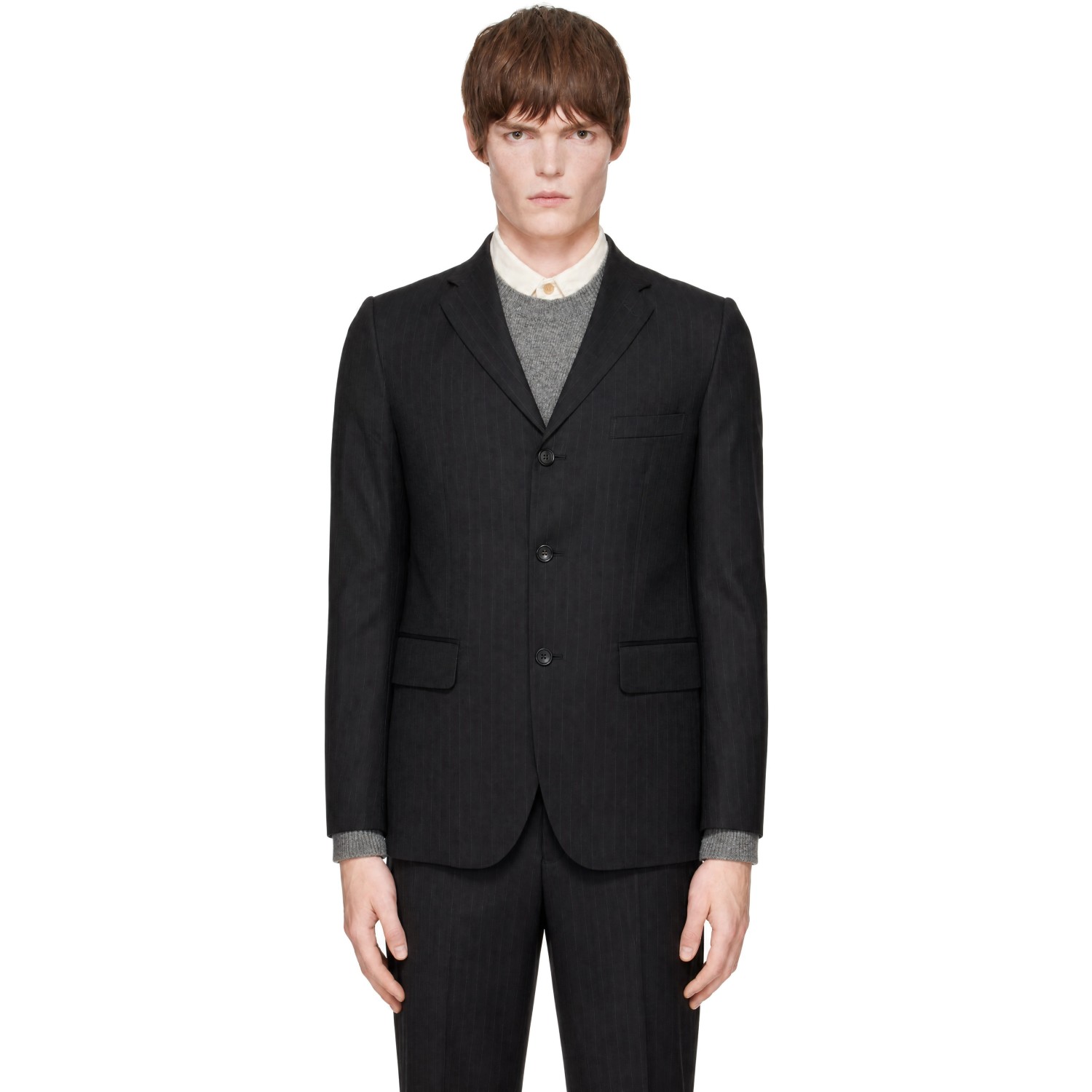 Comme des Garçons Homme Deux Black Pinstripes Blazer