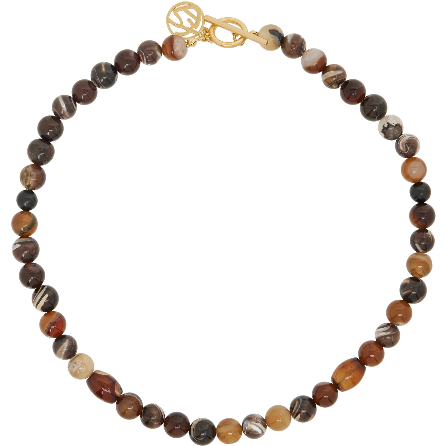 Soshiotsuki Juzu Necklace In Brown