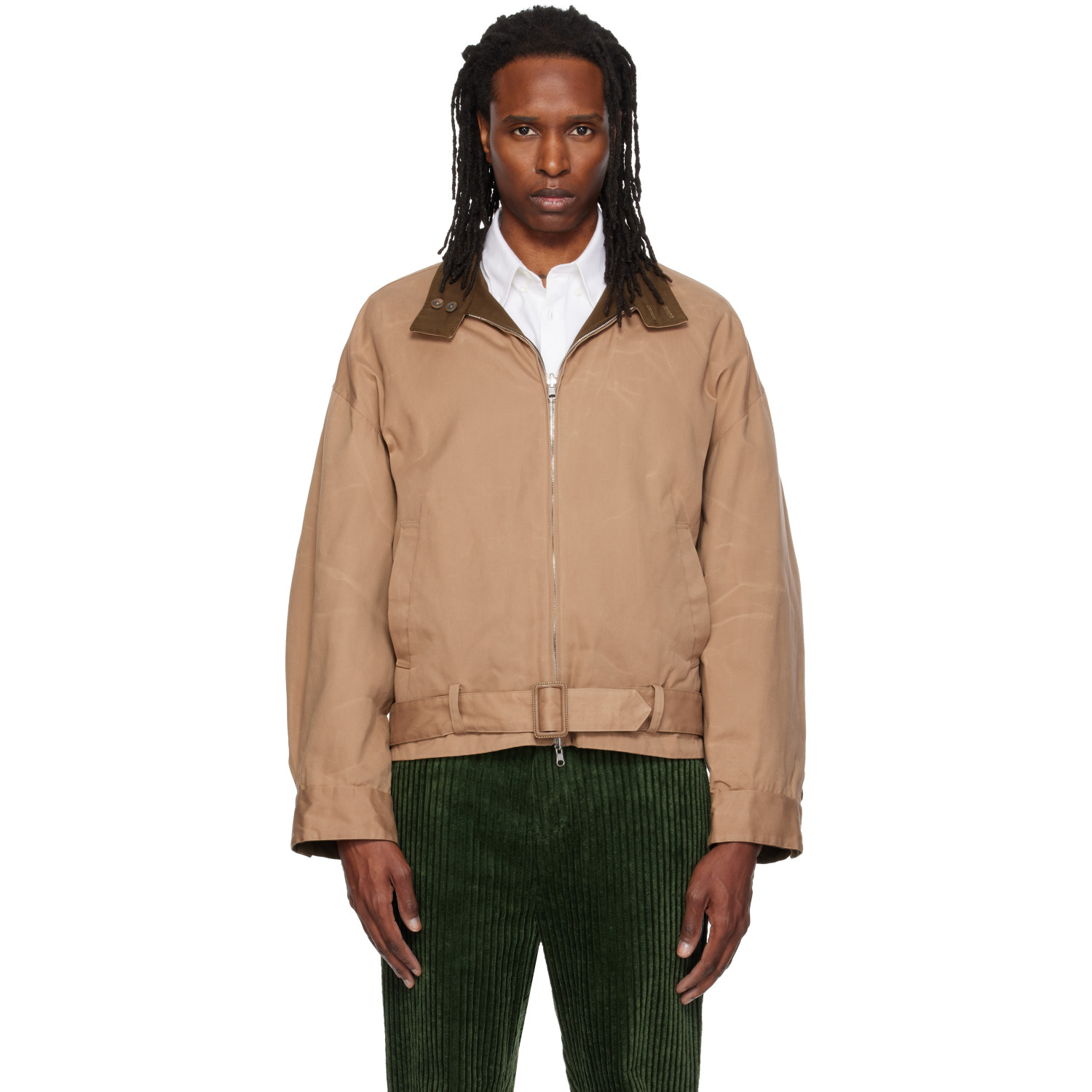 SOSHIOTSUKI Beige Paraffin Reversible Blouson Jacket