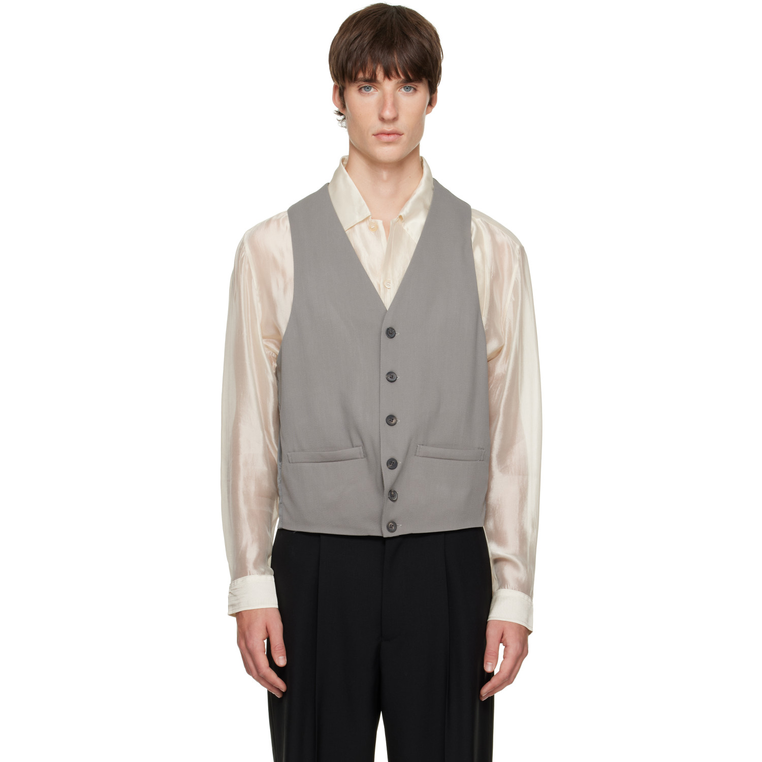 SOSHIOTSUKI Gray Last Button Vest