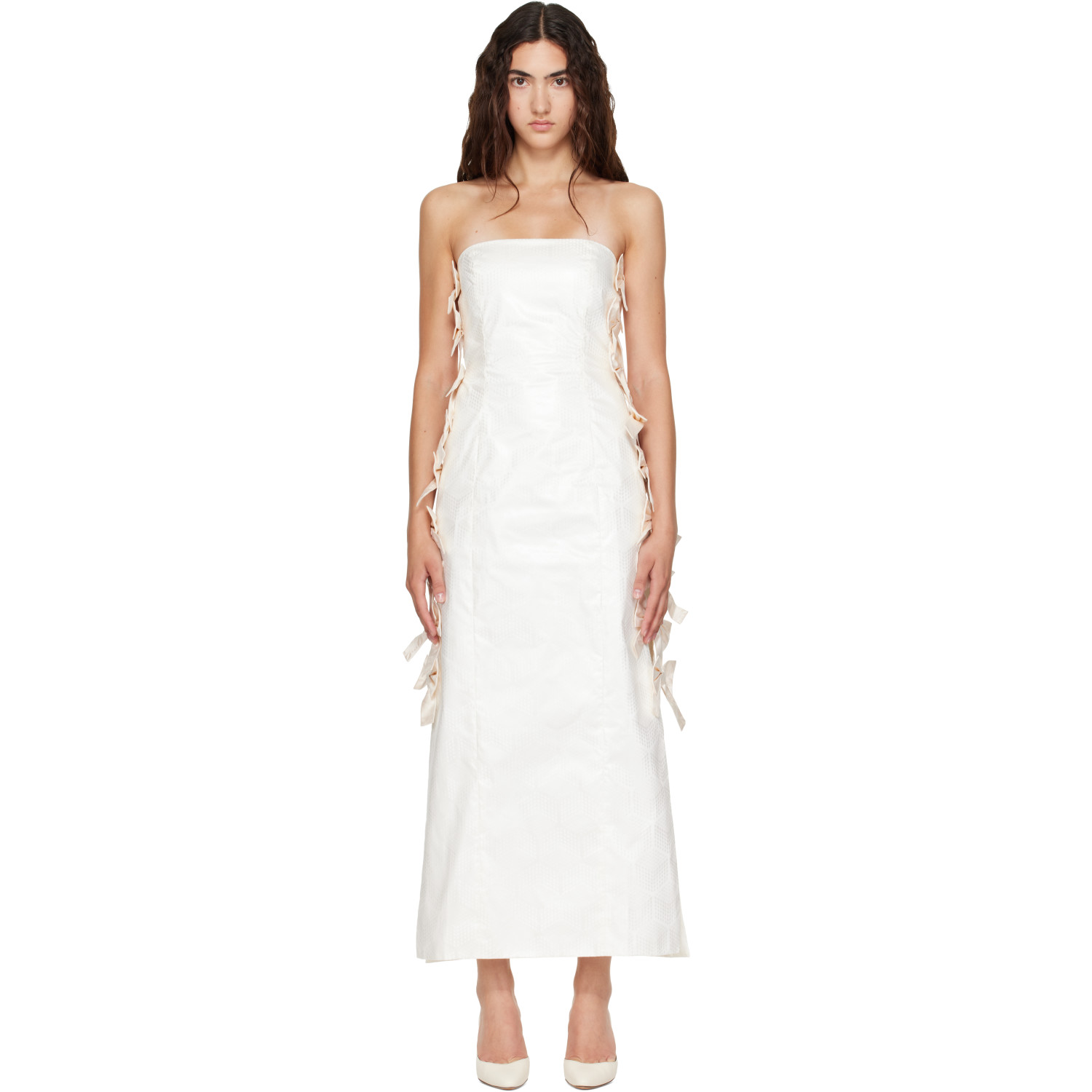 SUPER YAYA Off-White Sofia Maxi Dress