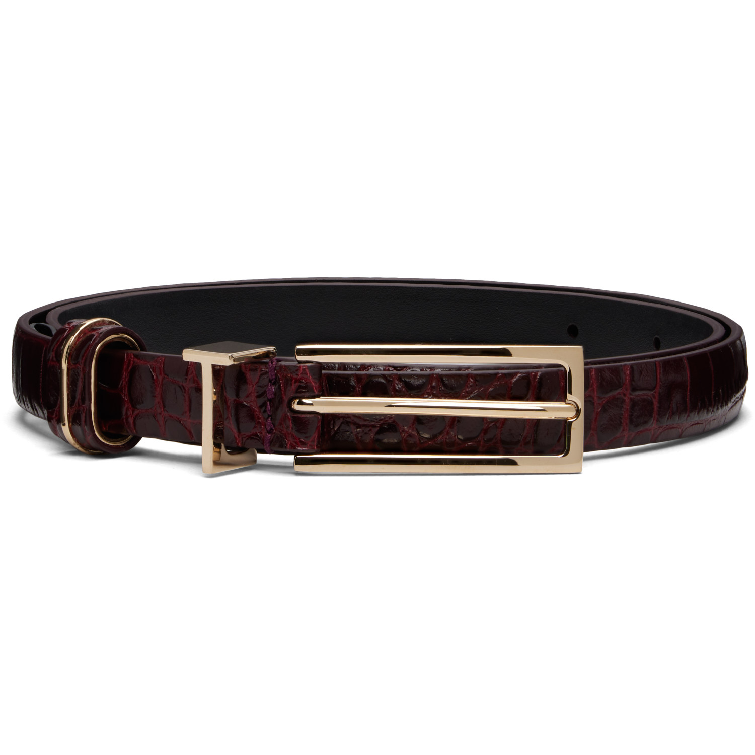 TOM FORD Burgundy T Loop Belt