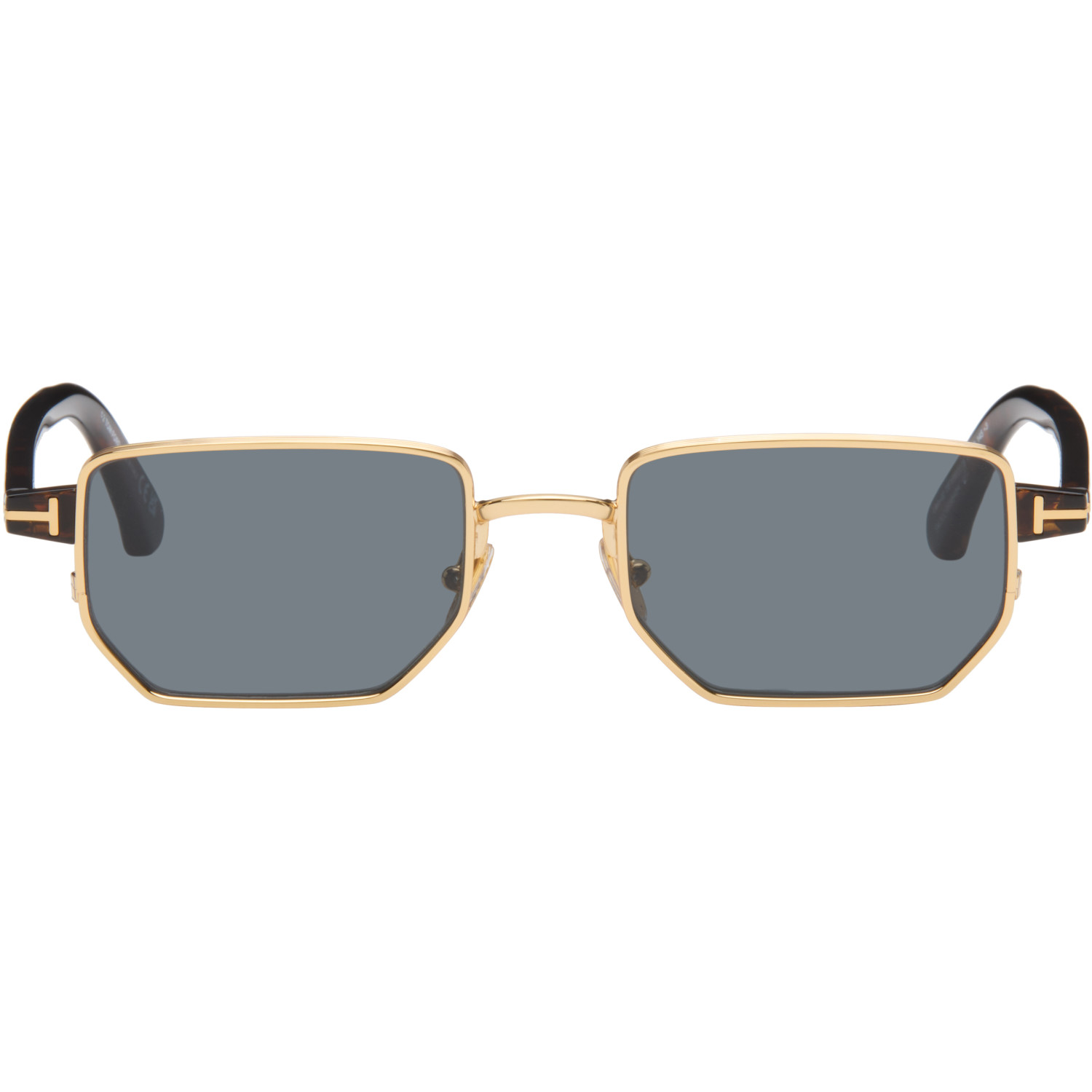 TOM FORD Gold & Black Liam Sunglasses