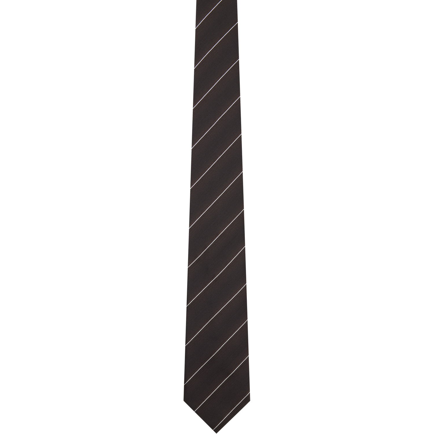 TOM FORD Brown Stripe Tonal Weave Tie