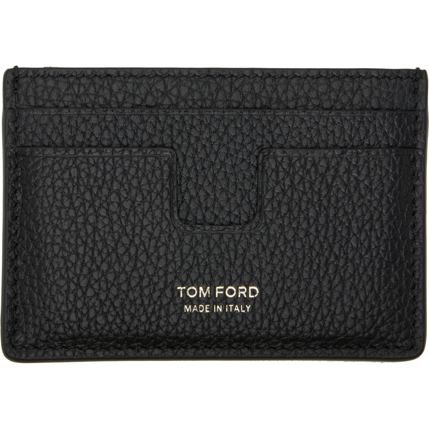 TOM FORD Black Grain Leather Classic Card Holder