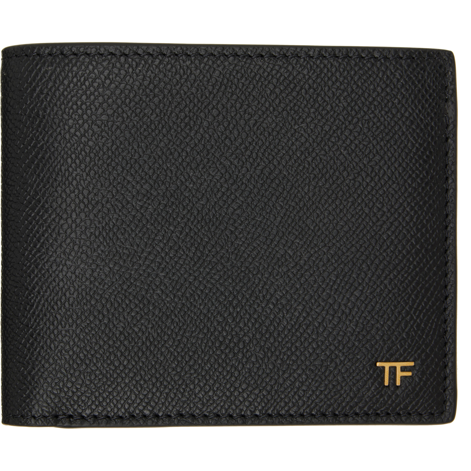 TOM FORD Black Small Grain Leather Bifold Wallet