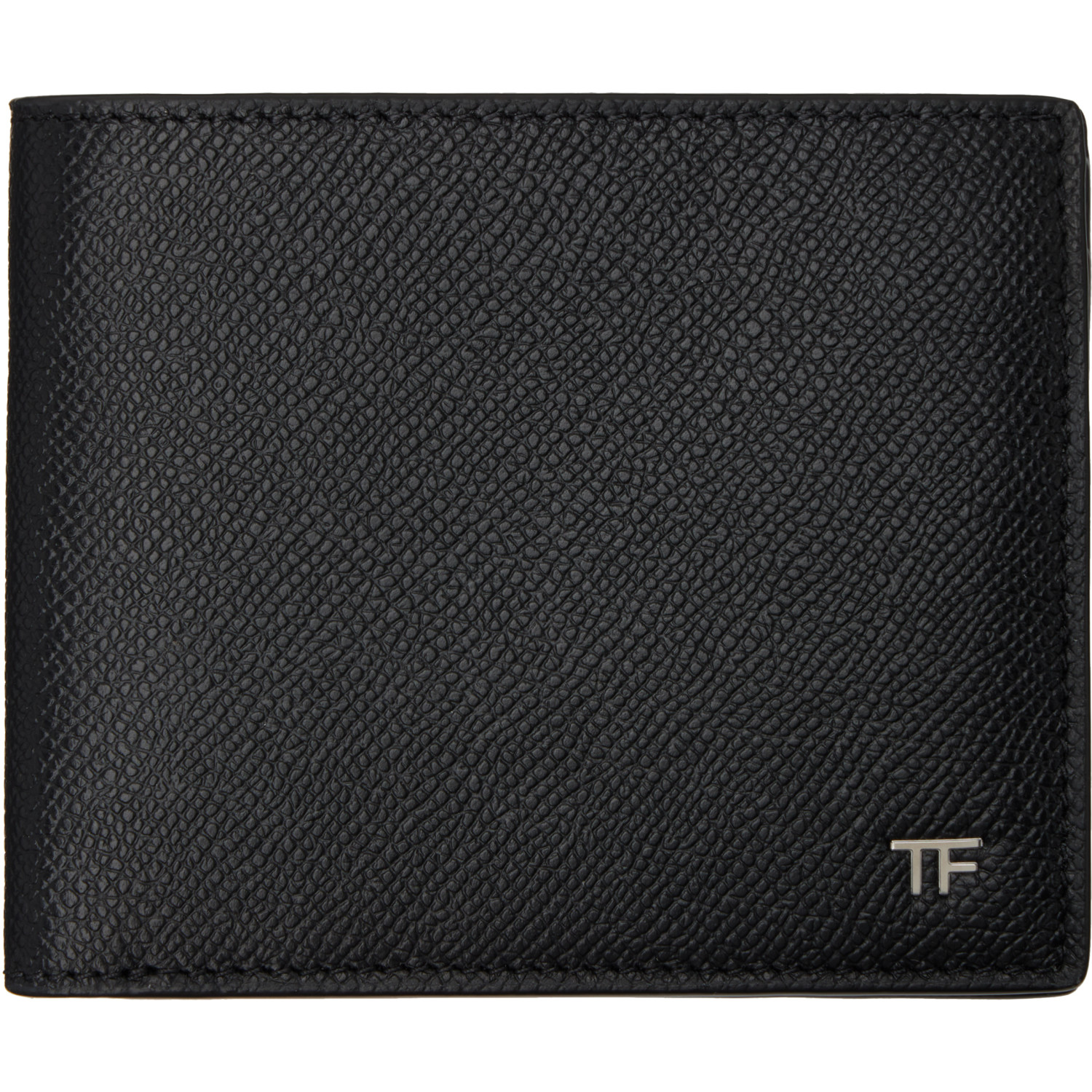 TOM FORD Black Small Grain Leather Bifold Wallet
