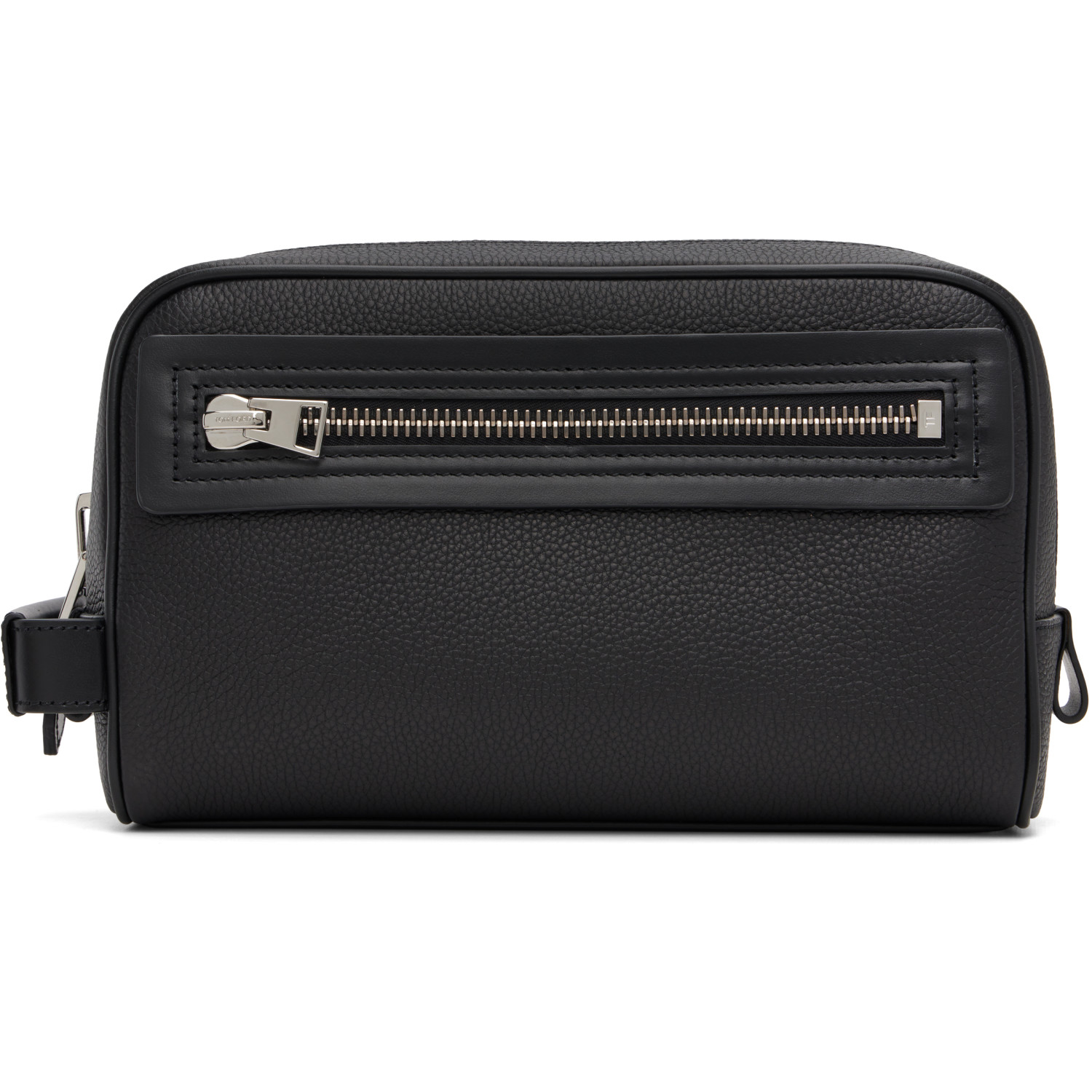 TOM FORD Black Grain Leather Toiletry Pouch