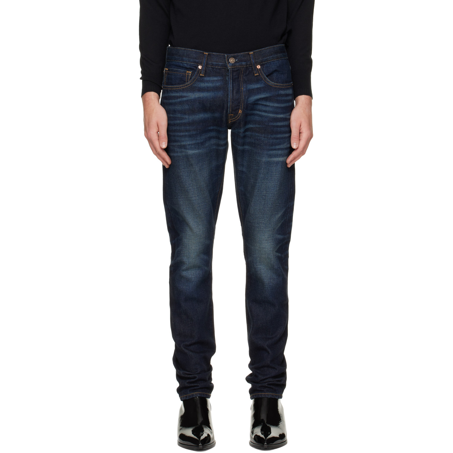 TOM FORD Blue Selvedge Slim Fit Jeans