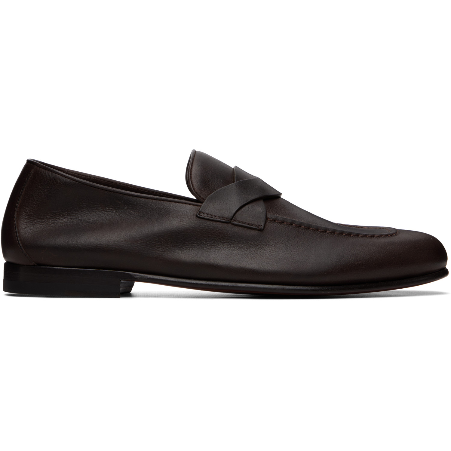 TOM FORD Brown Gigi Twisted Band Loafers