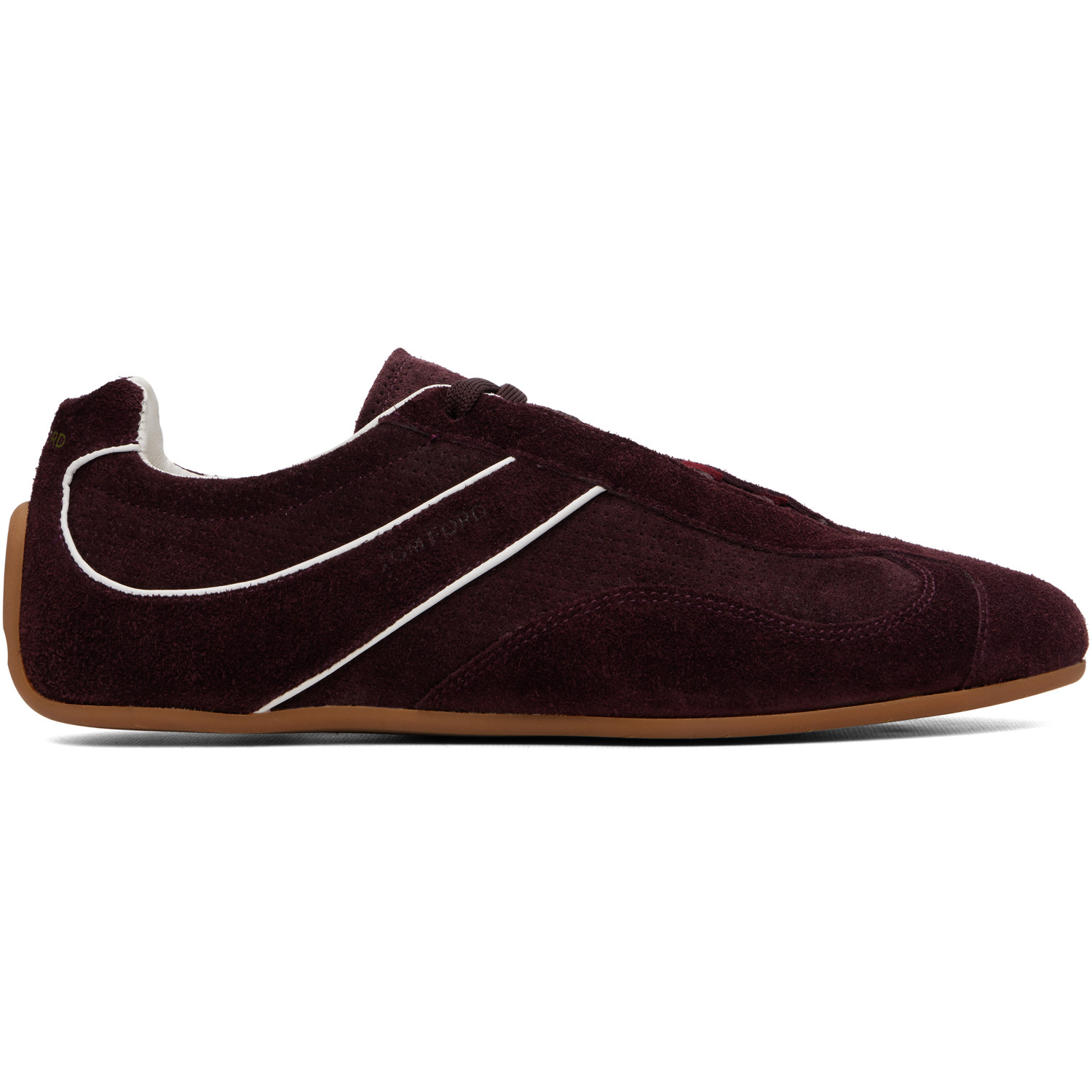TOM FORD Burgundy Suede Aston Sneakers