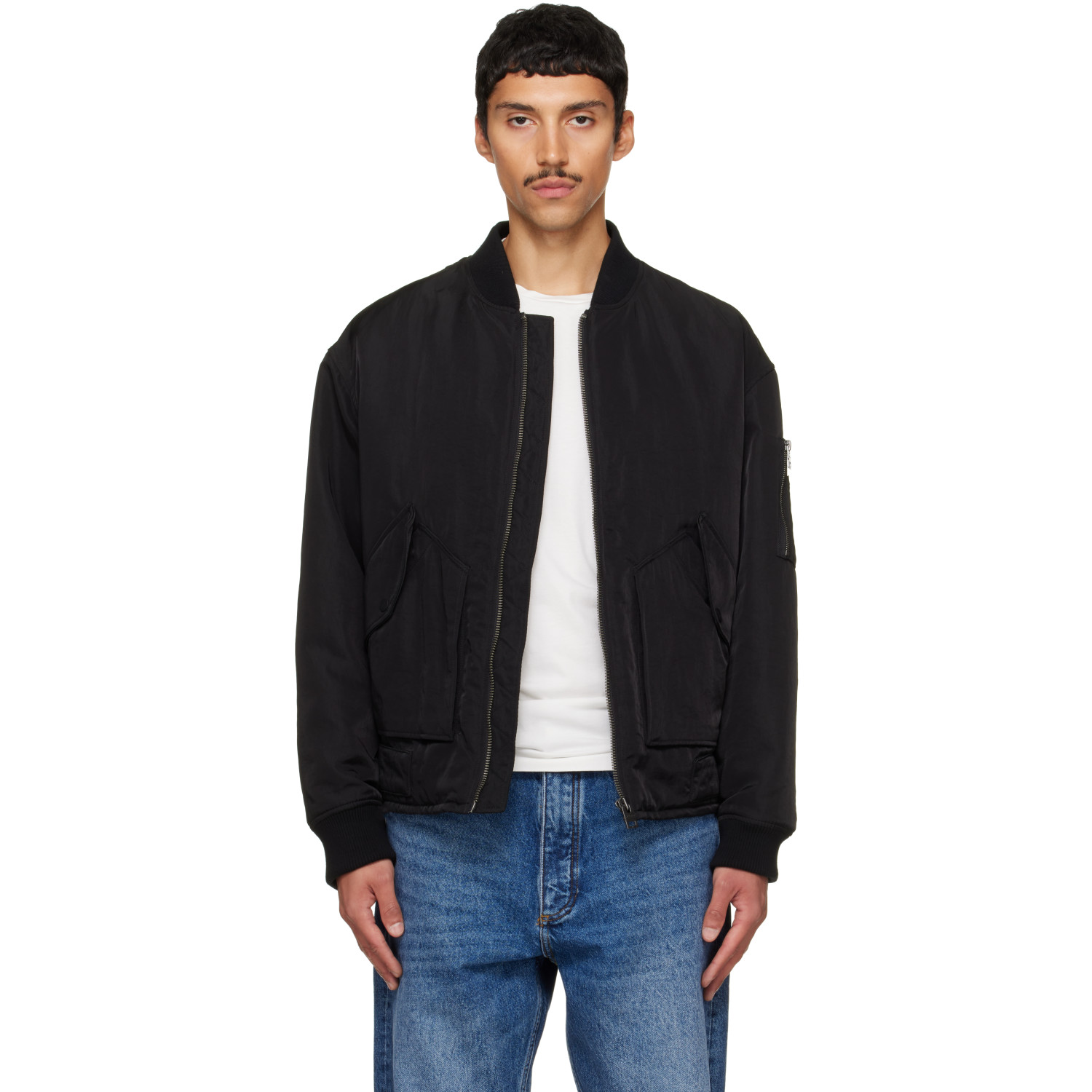 Hugo Black Technical Bomber Jacket