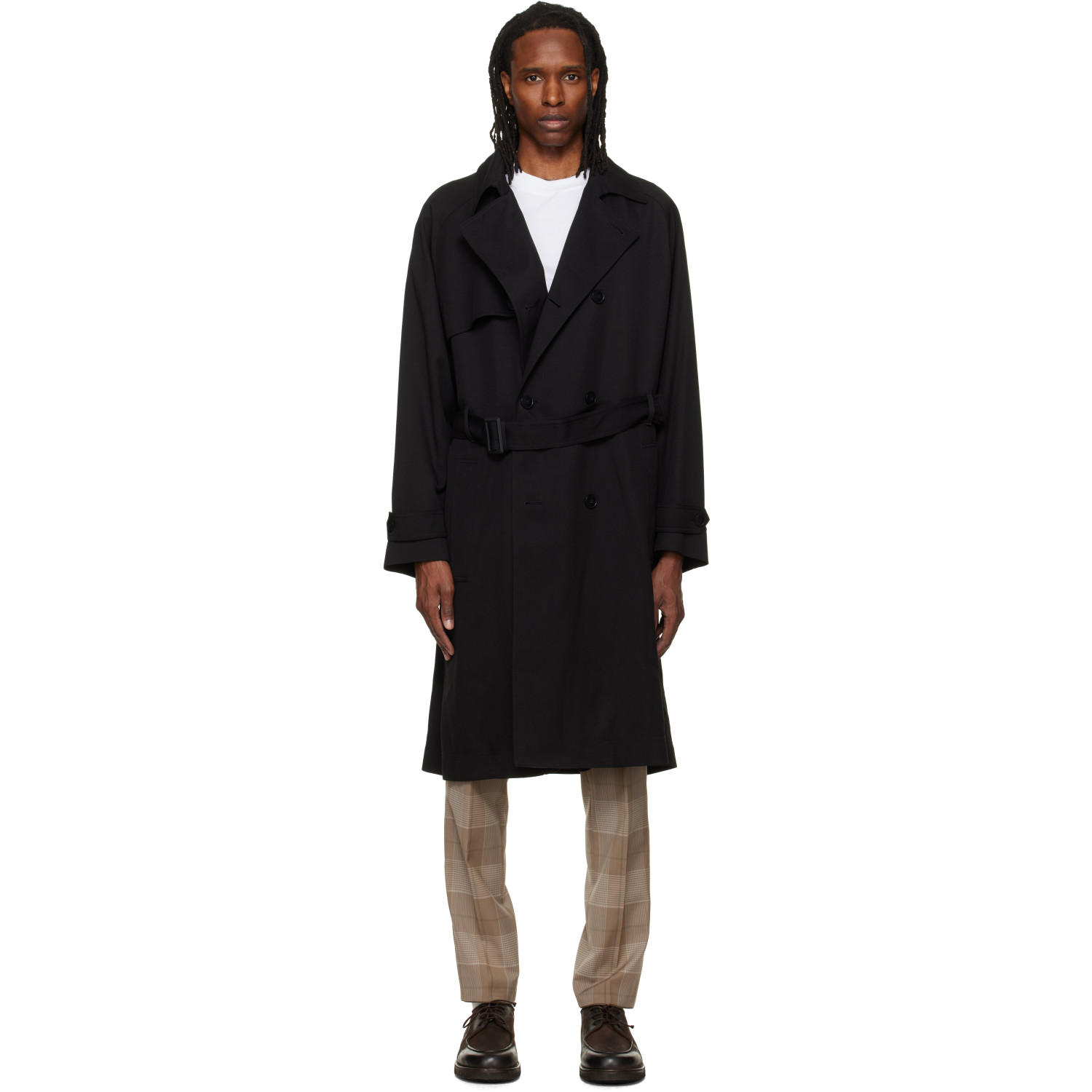 Hugo Black Belted Trench Coat