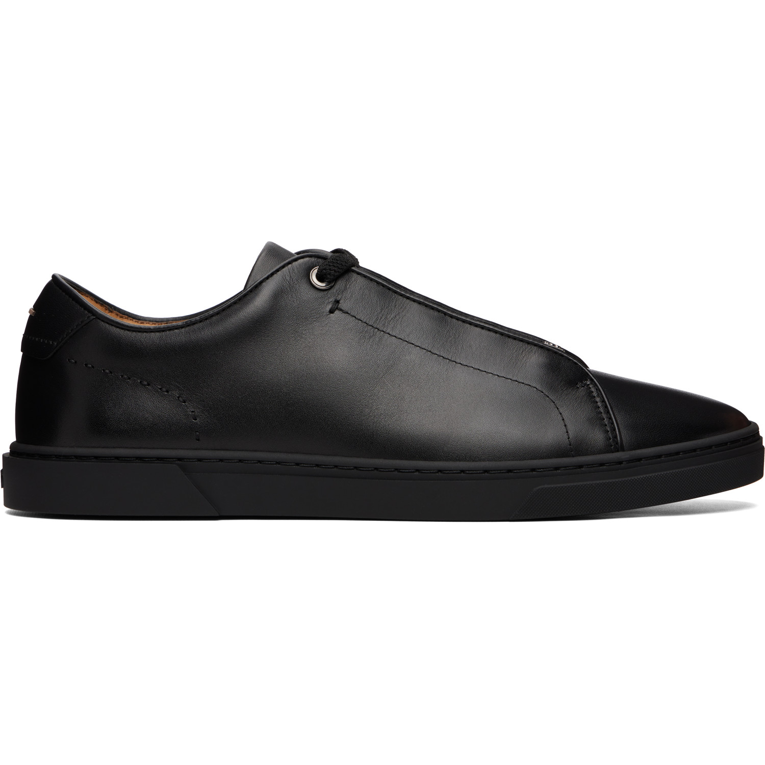 BOSS Black Gary Brushed Leather Sneakers