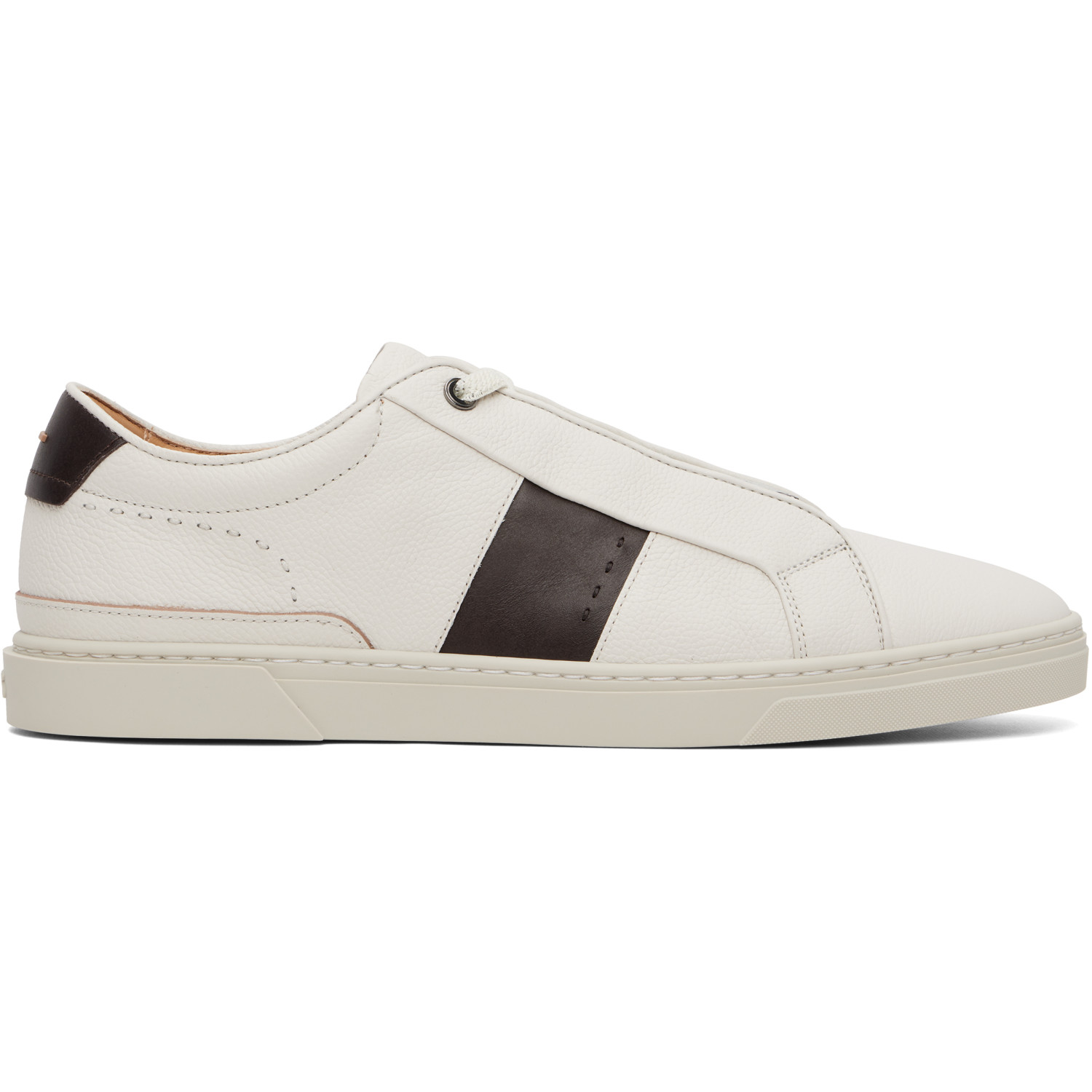 BOSS White Gary Leather Sneakers