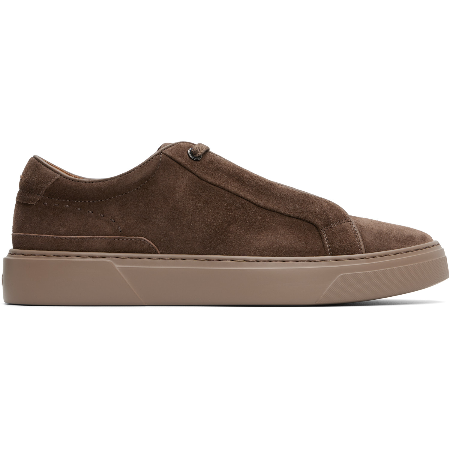 BOSS Taupe Gary Suede Sneakers