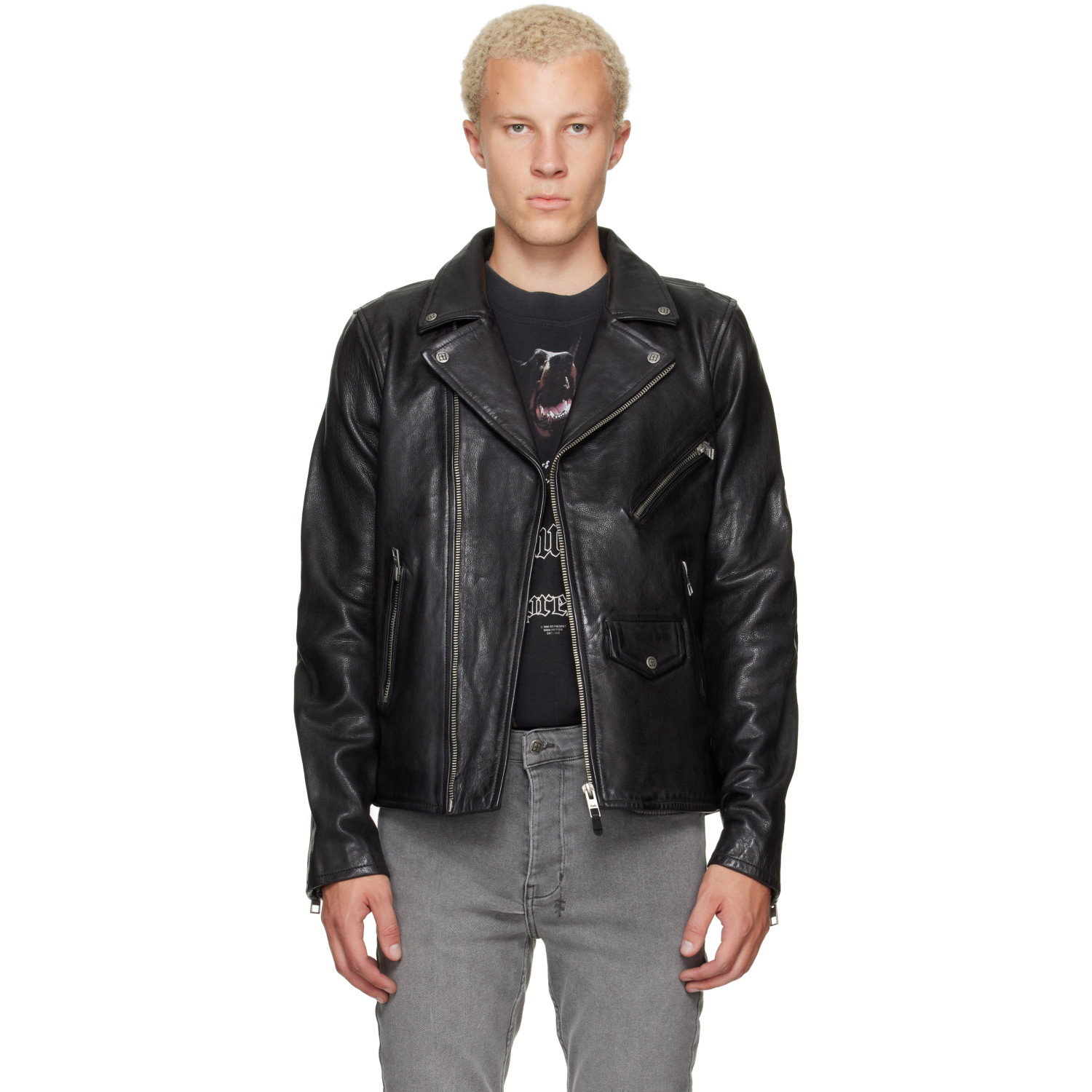 Ksubi Black Capitol Leather Jacket