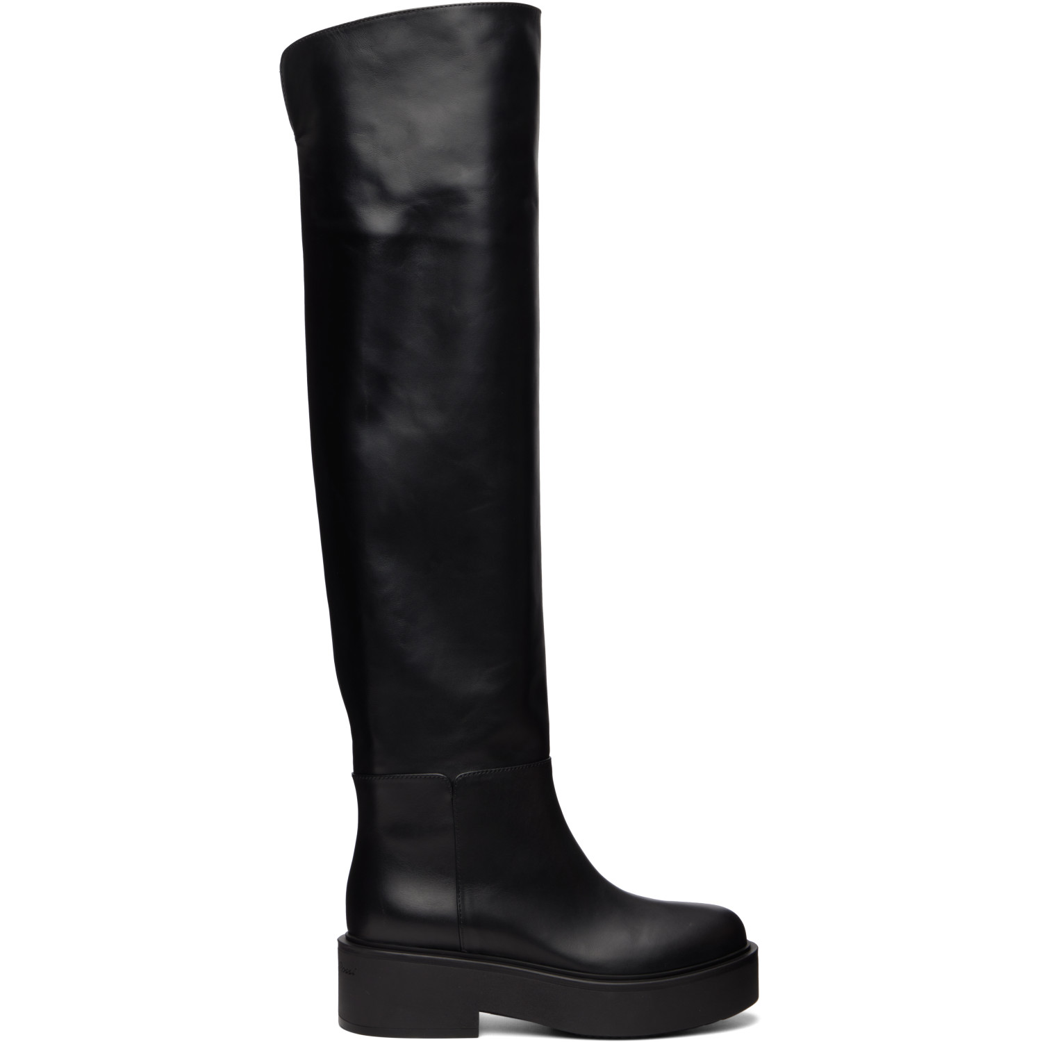 Gianvito Rossi Black Vitello Glove Tall Boots