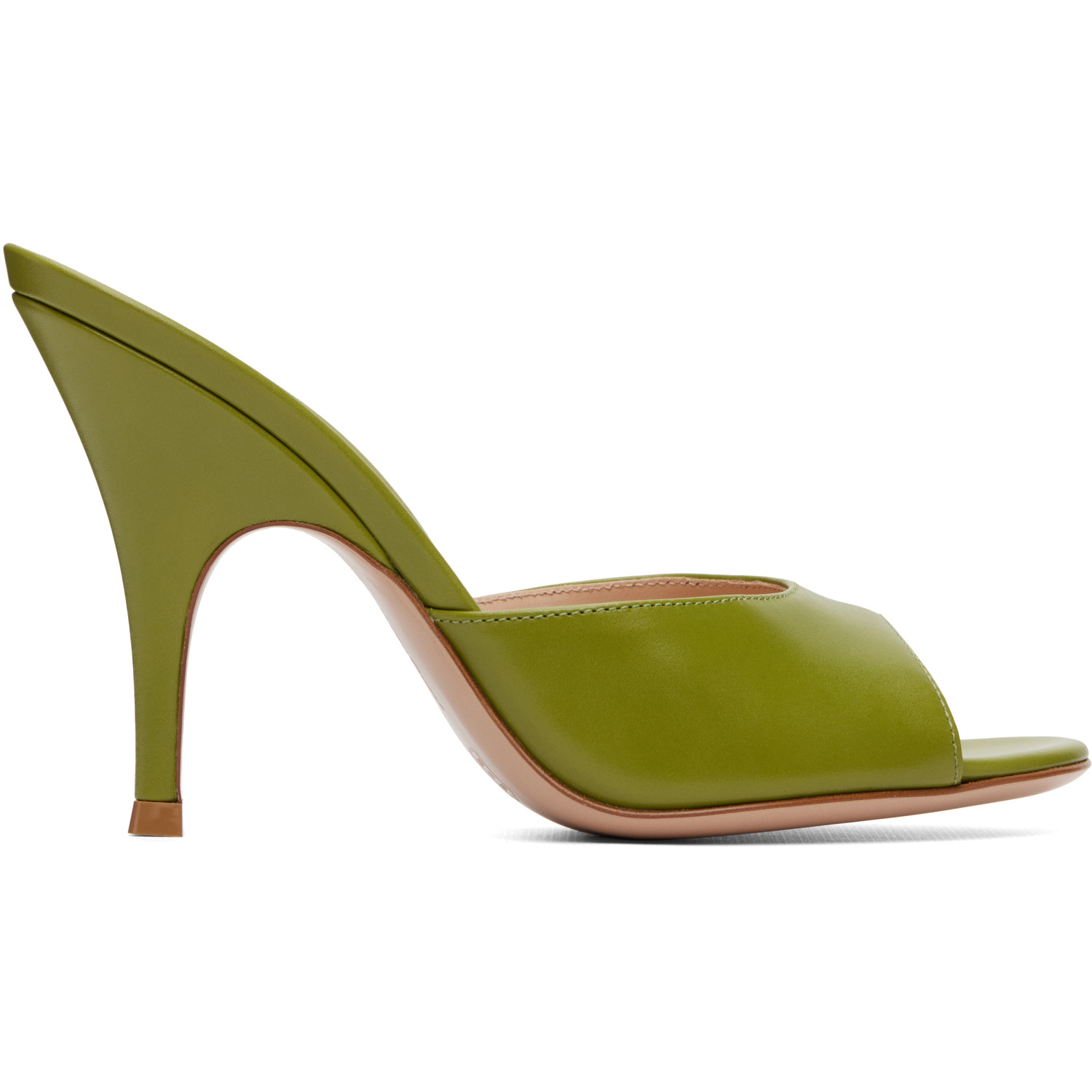 Gianvito Rossi Green Sofia Mule Heeled Sandals