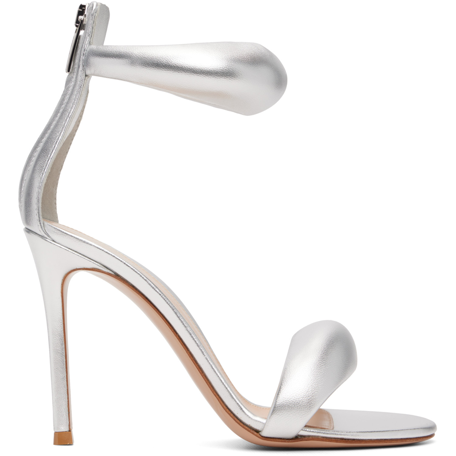 Gianvito Rossi Silver Bijoux Heeled Sandals