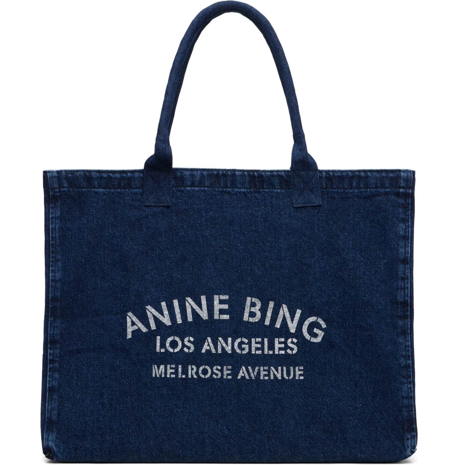 ANINE BING Blue Leo Denim Tote
