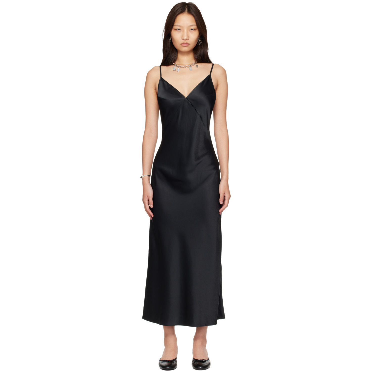 ANINE BING Black Blanca Midi Dress