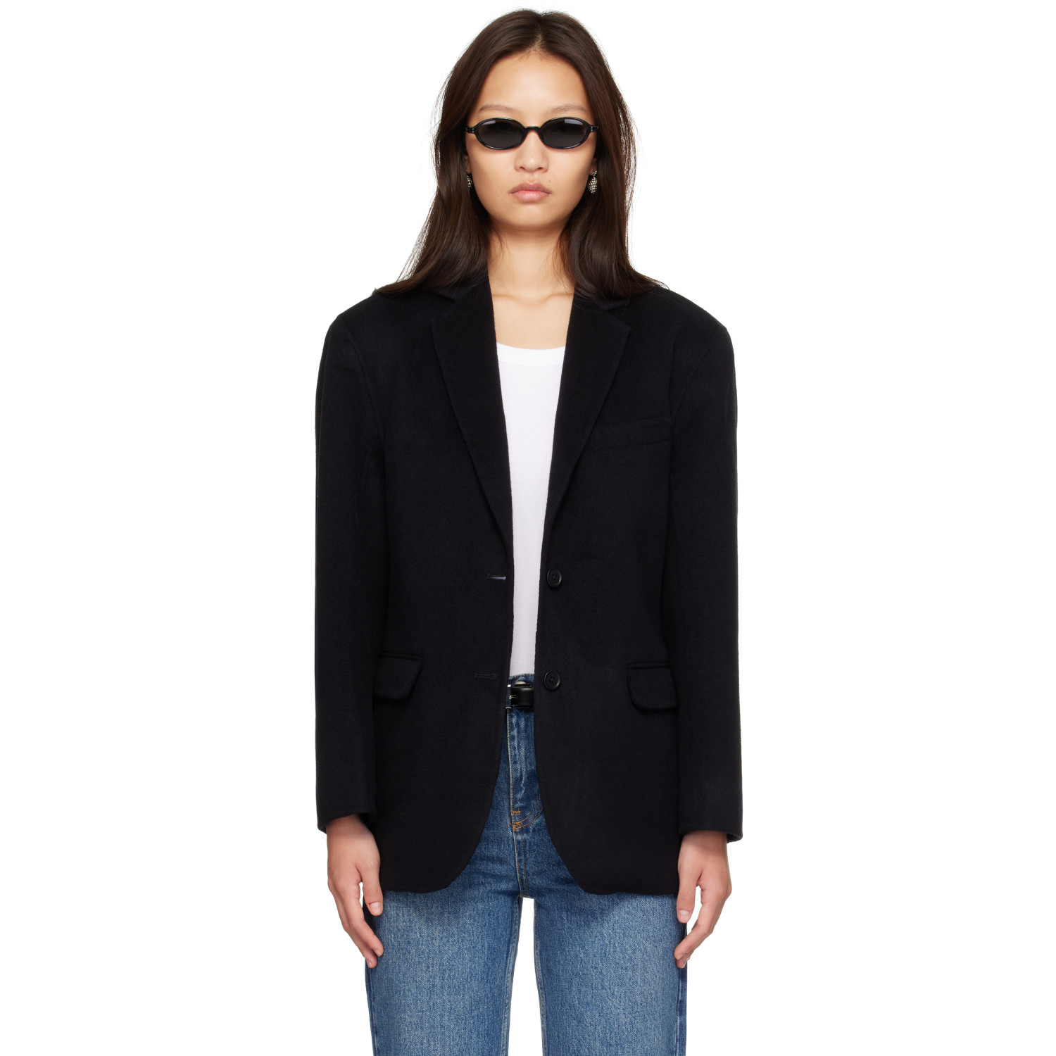 ANINE BING Black Quinn Blazer