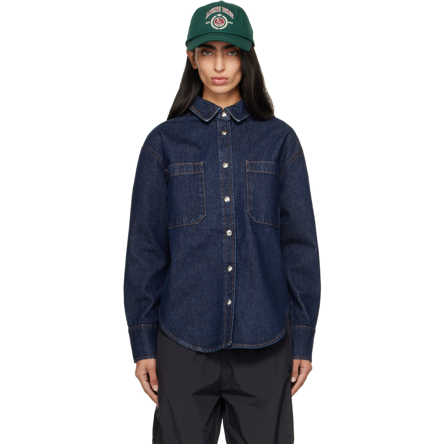 ANINE BING Blue Samy Denim Shirt