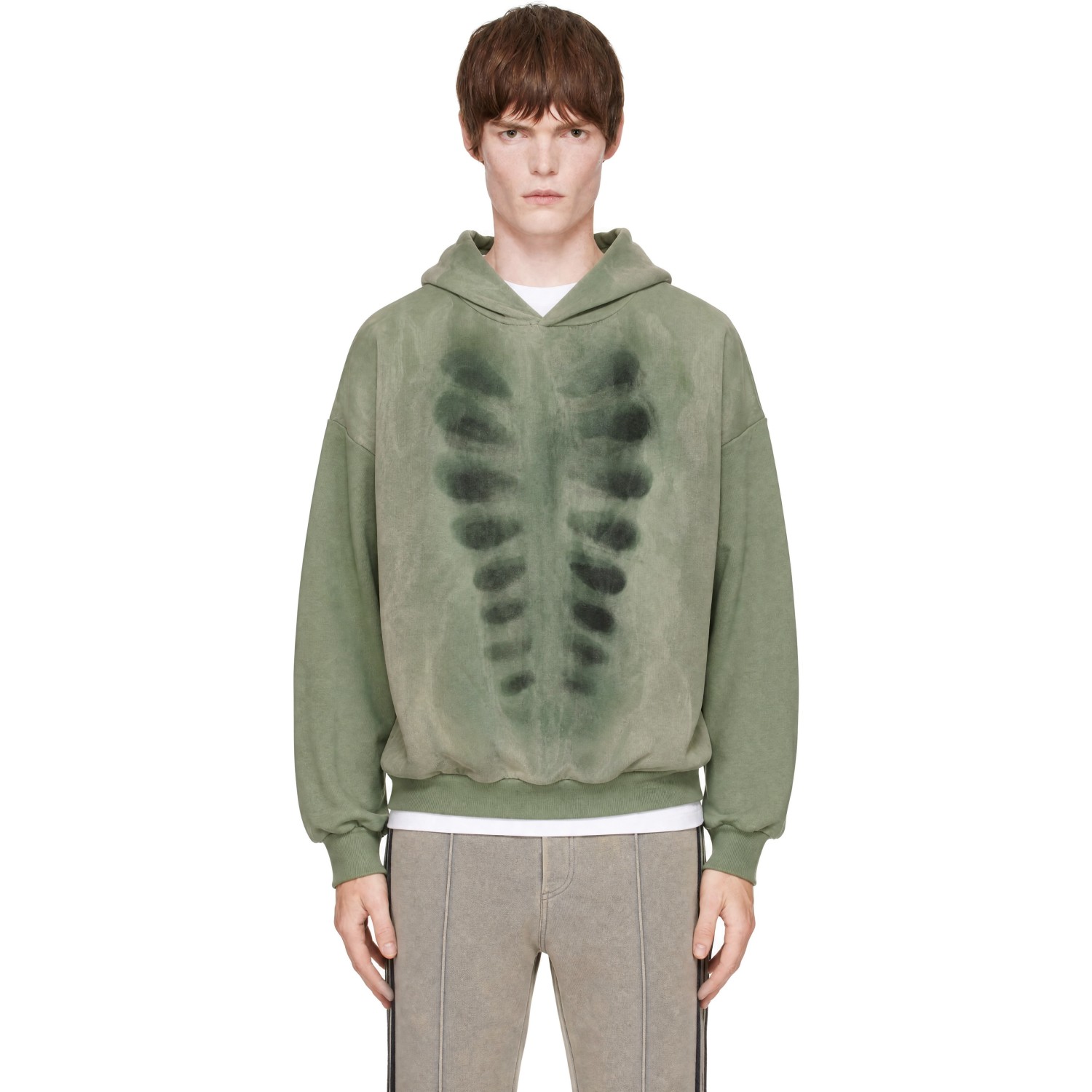 AVAVAV Green X-Ray Organza Hoodie