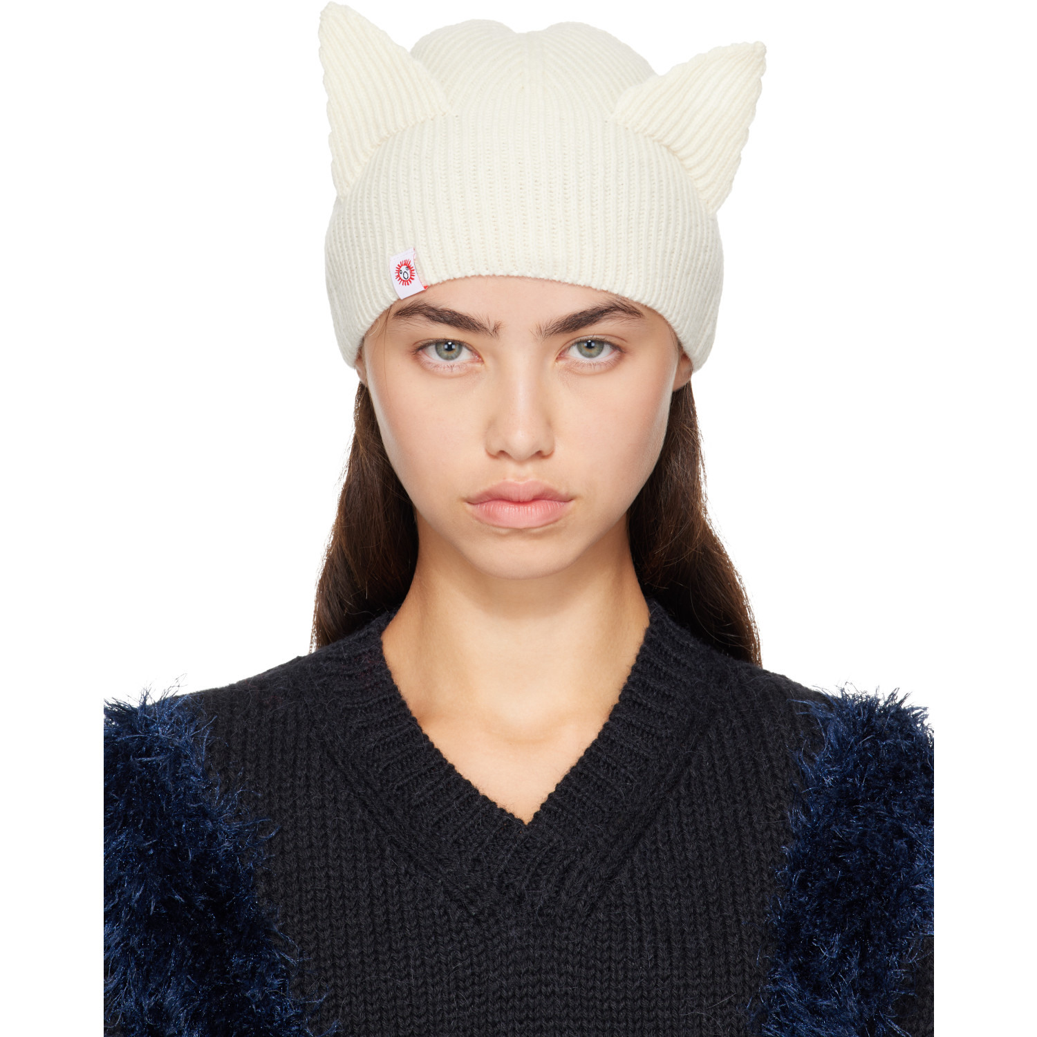 Charles Jeffrey LOVERBOY Off-White Ears Rib Beanie