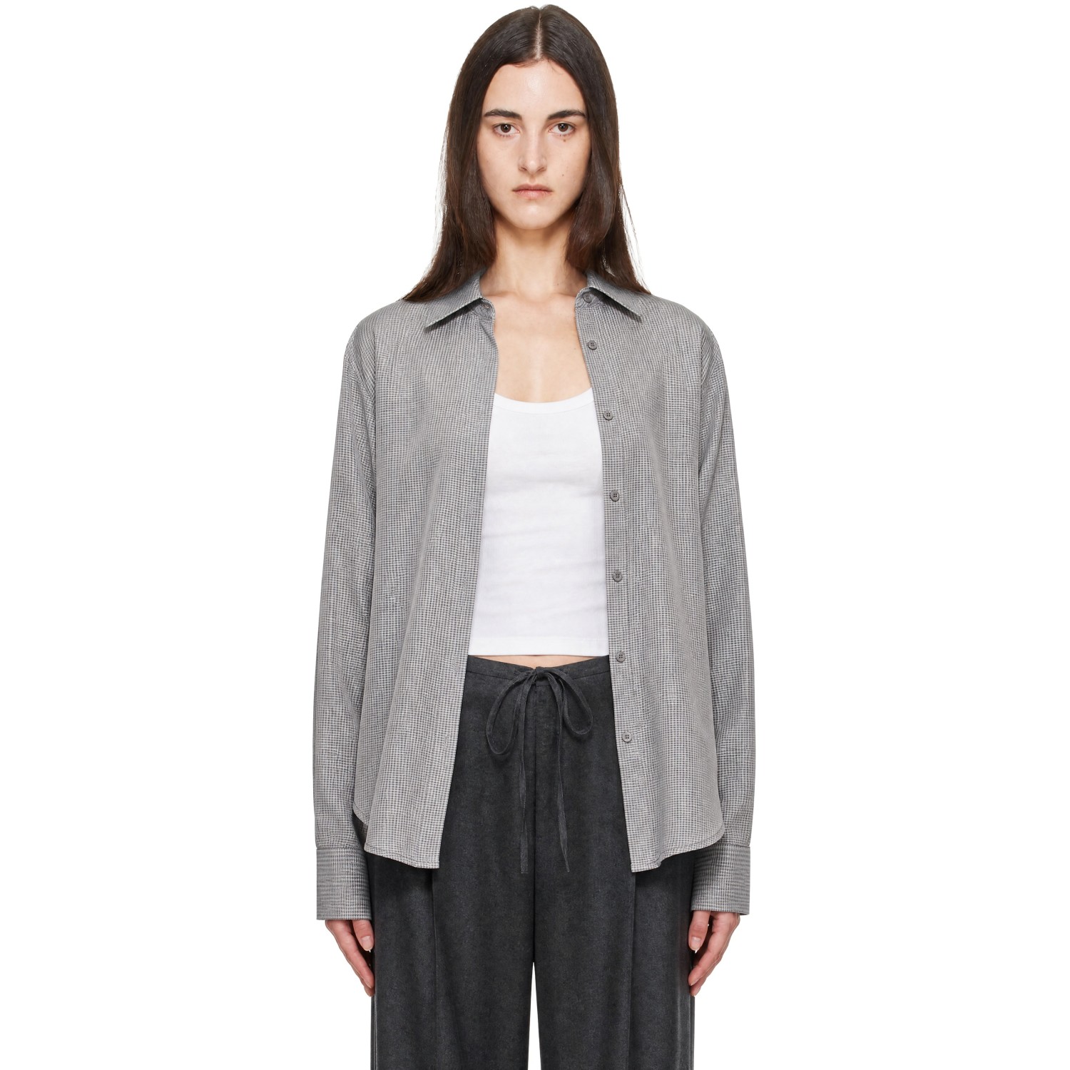 The Frankie Shop Gray Peri Shirt