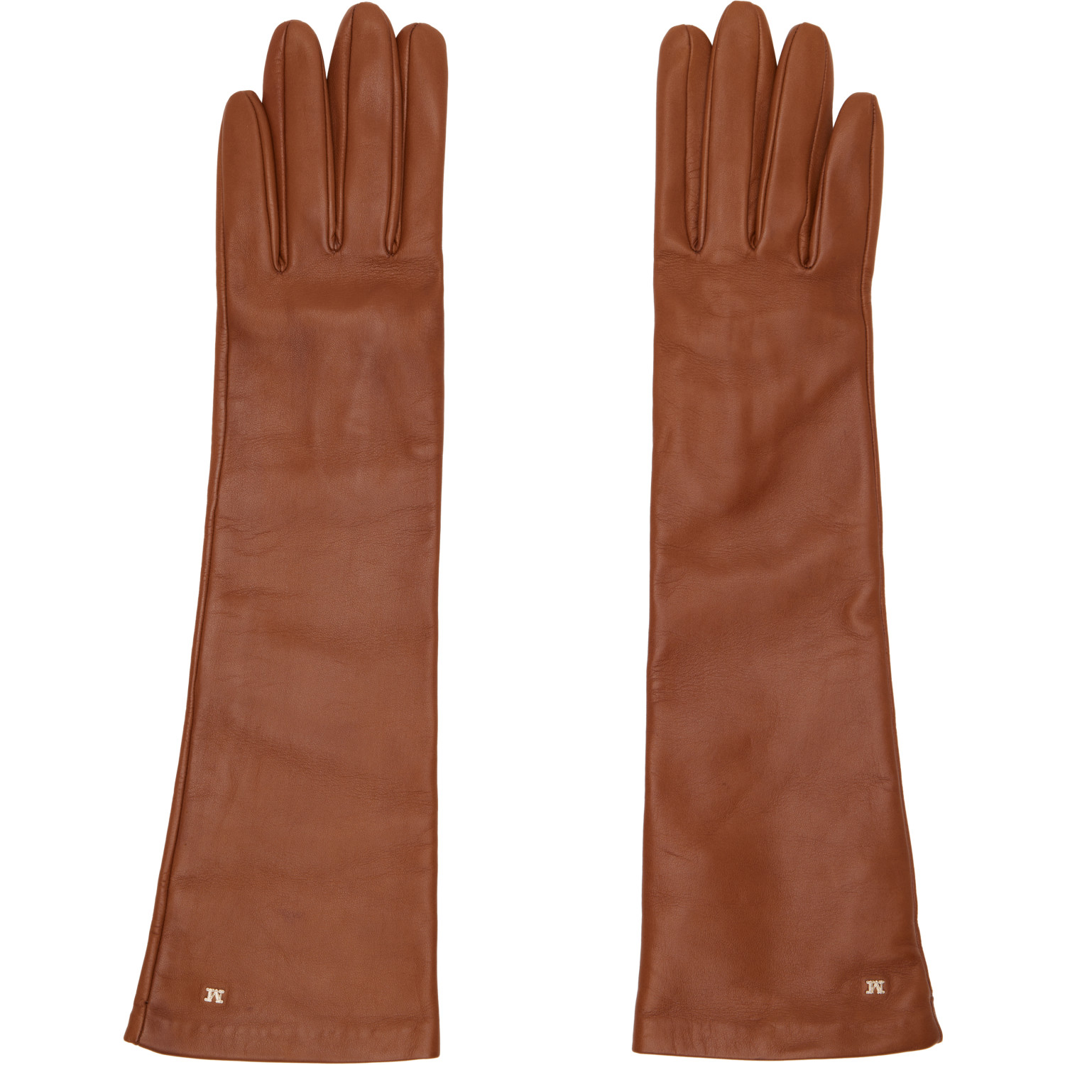 Max Mara Brown Afidee Long Gloves