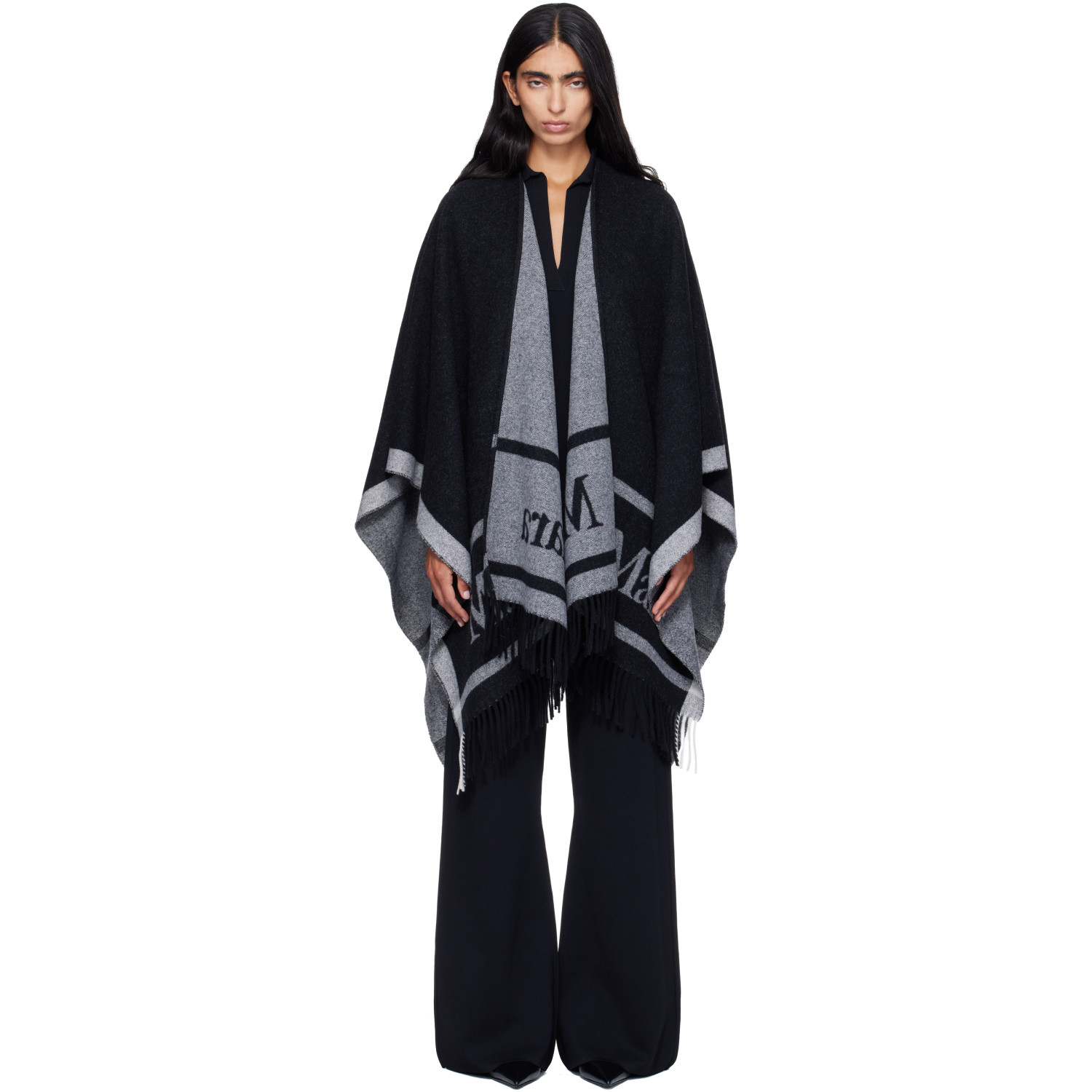 Max Mara Black Hildestole Scarf