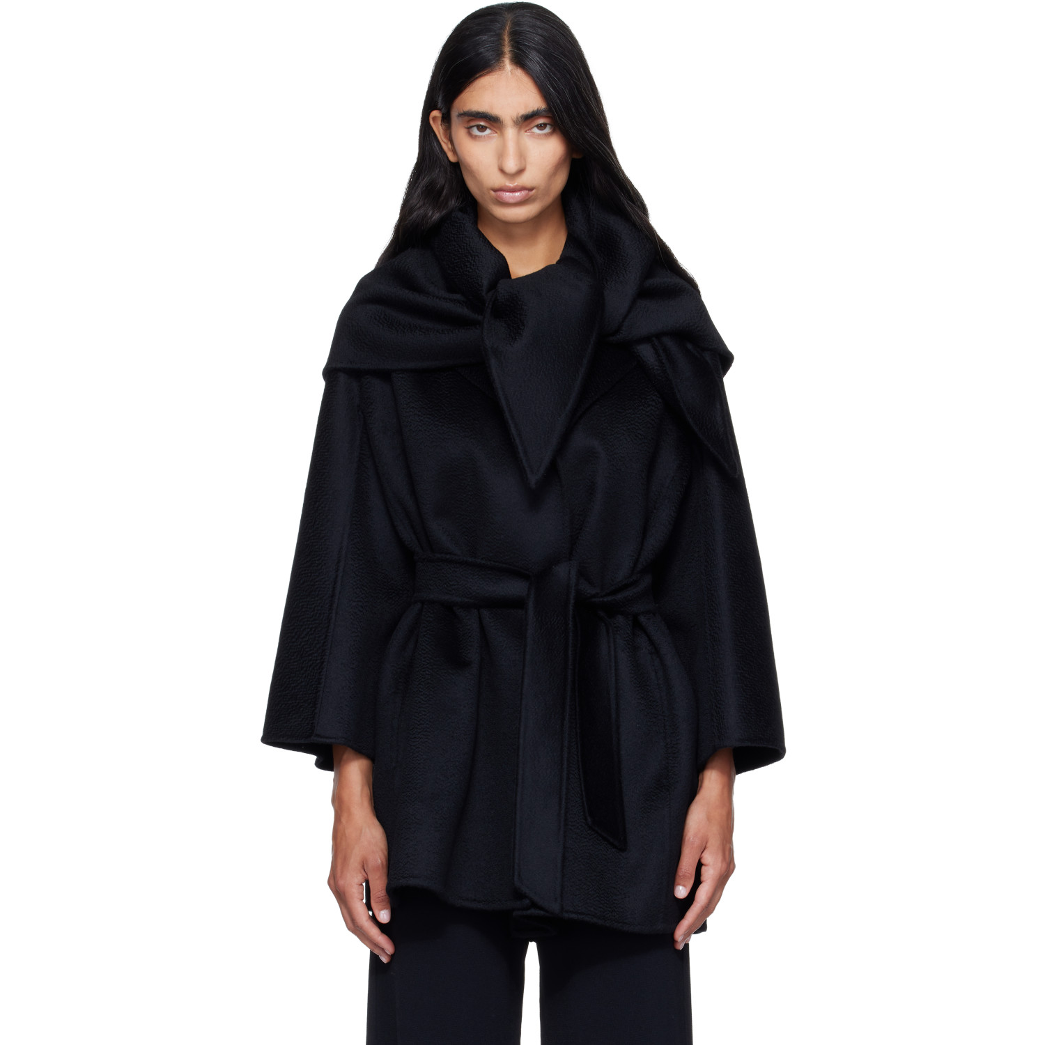 Max Mara Black Detto Cashmere Coat