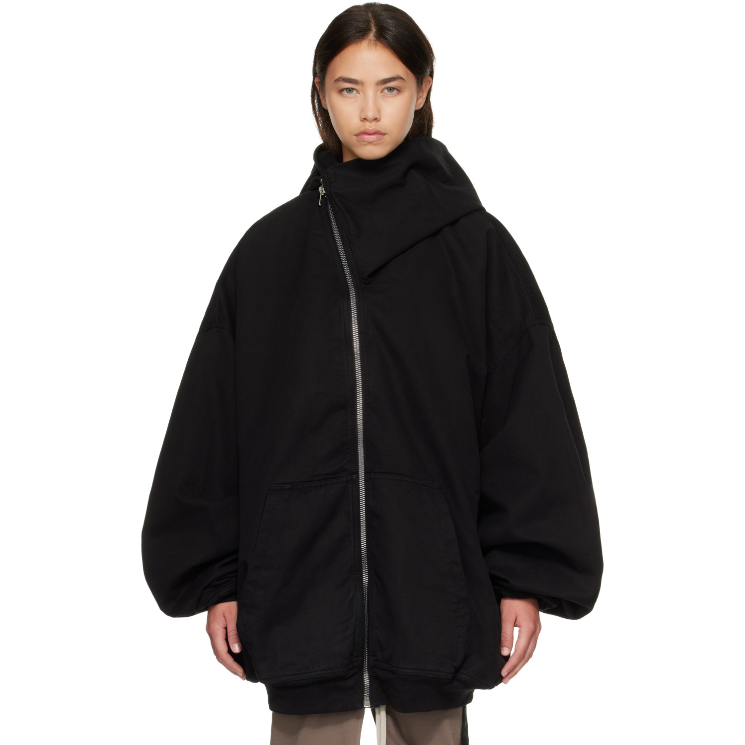 Rick Owens DRKSHDW Black Tower Hun Hooded Jacket