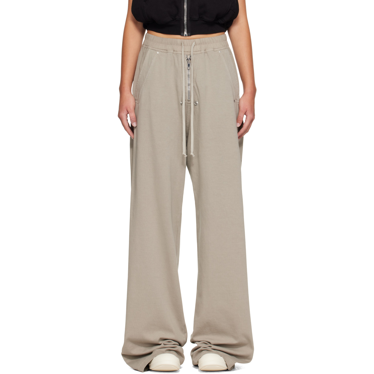Rick Owens DRKSHDW Taupe Tower Geth Belas Sweatpants