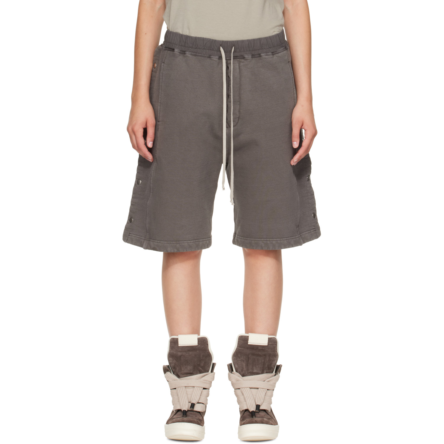 Rick Owens DRKSHDW Gray Tower Pusher Shorts