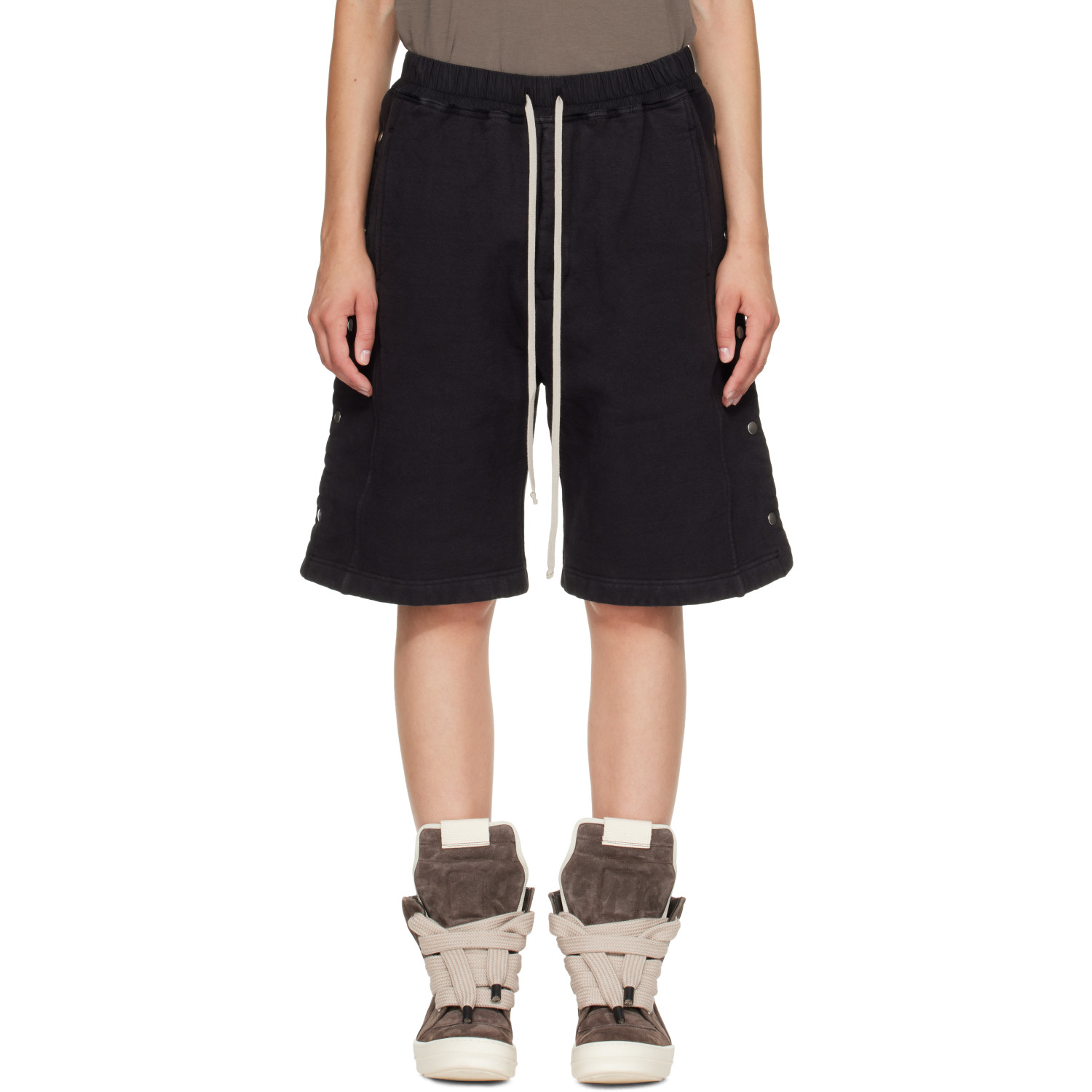 Rick Owens DRKSHDW Black Tower Pusher Shorts