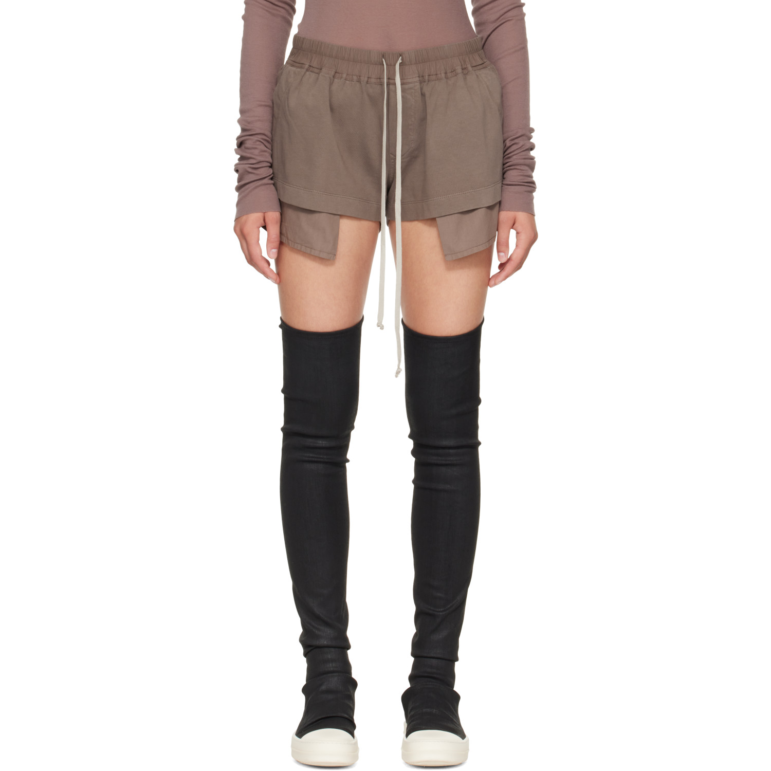 Rick Owens DRKSHDW Taupe Tower Fog Boxer Shorts