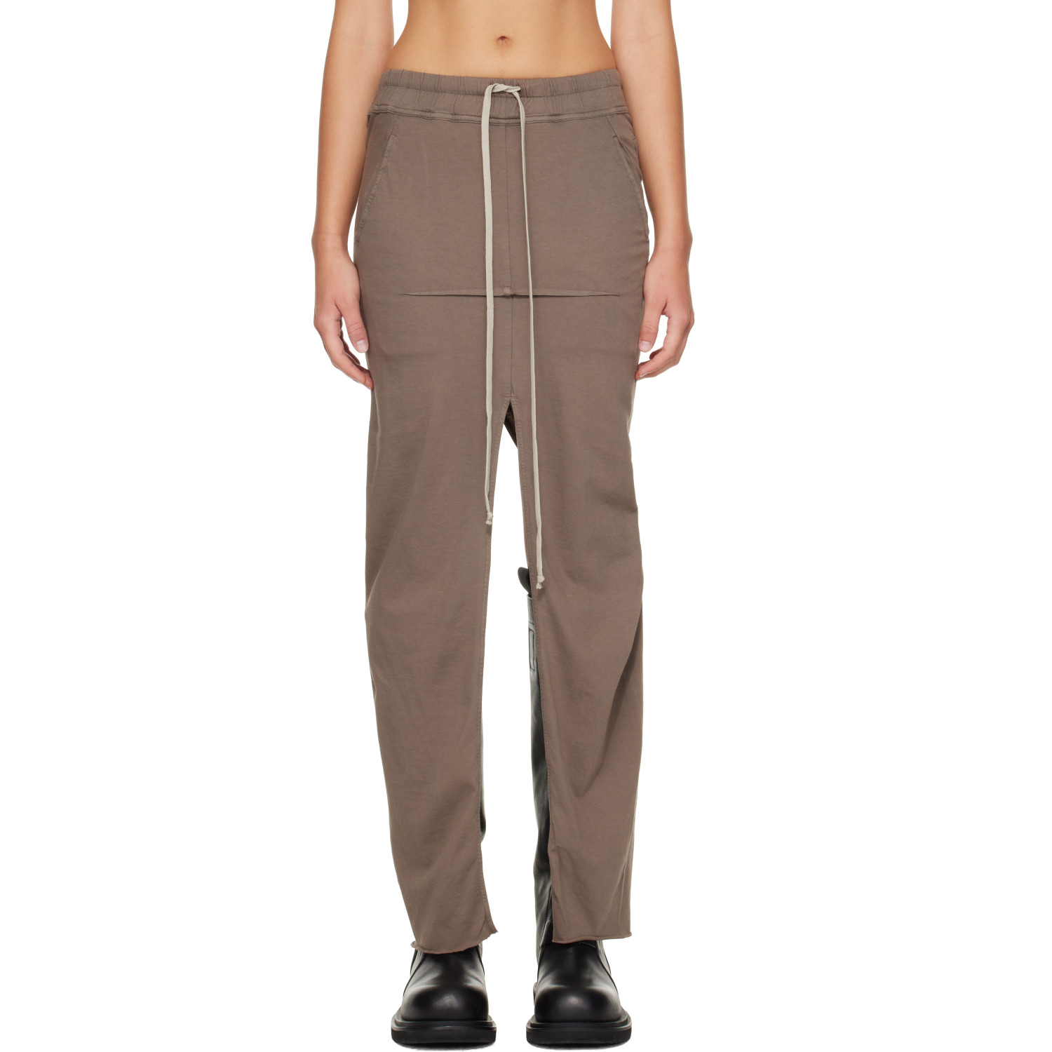 Rick Owens DRKSHDW Gray Tower Pull On Sliced Pillar Maxi Skirt